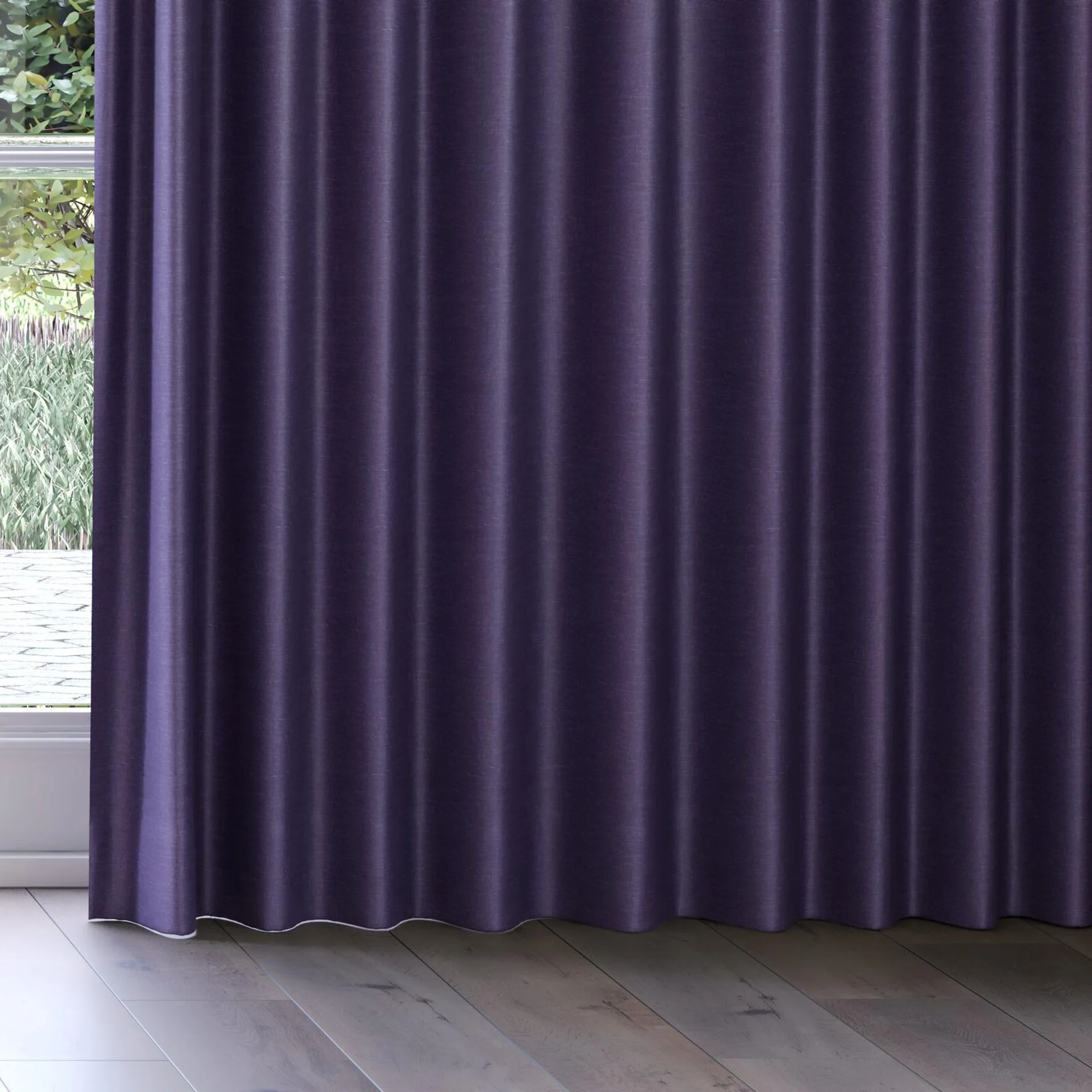 Bottom view of Provence Lavender, on curtain rail