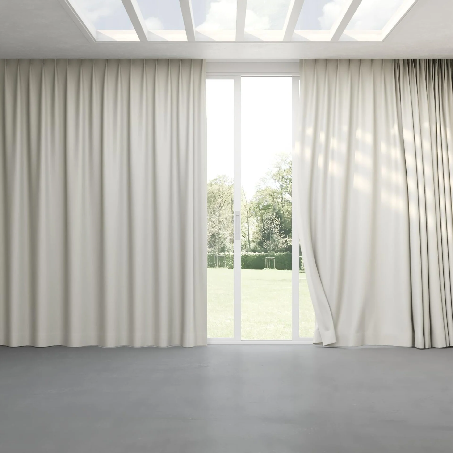 Full view of Kidglove Plaza, pinch pleat