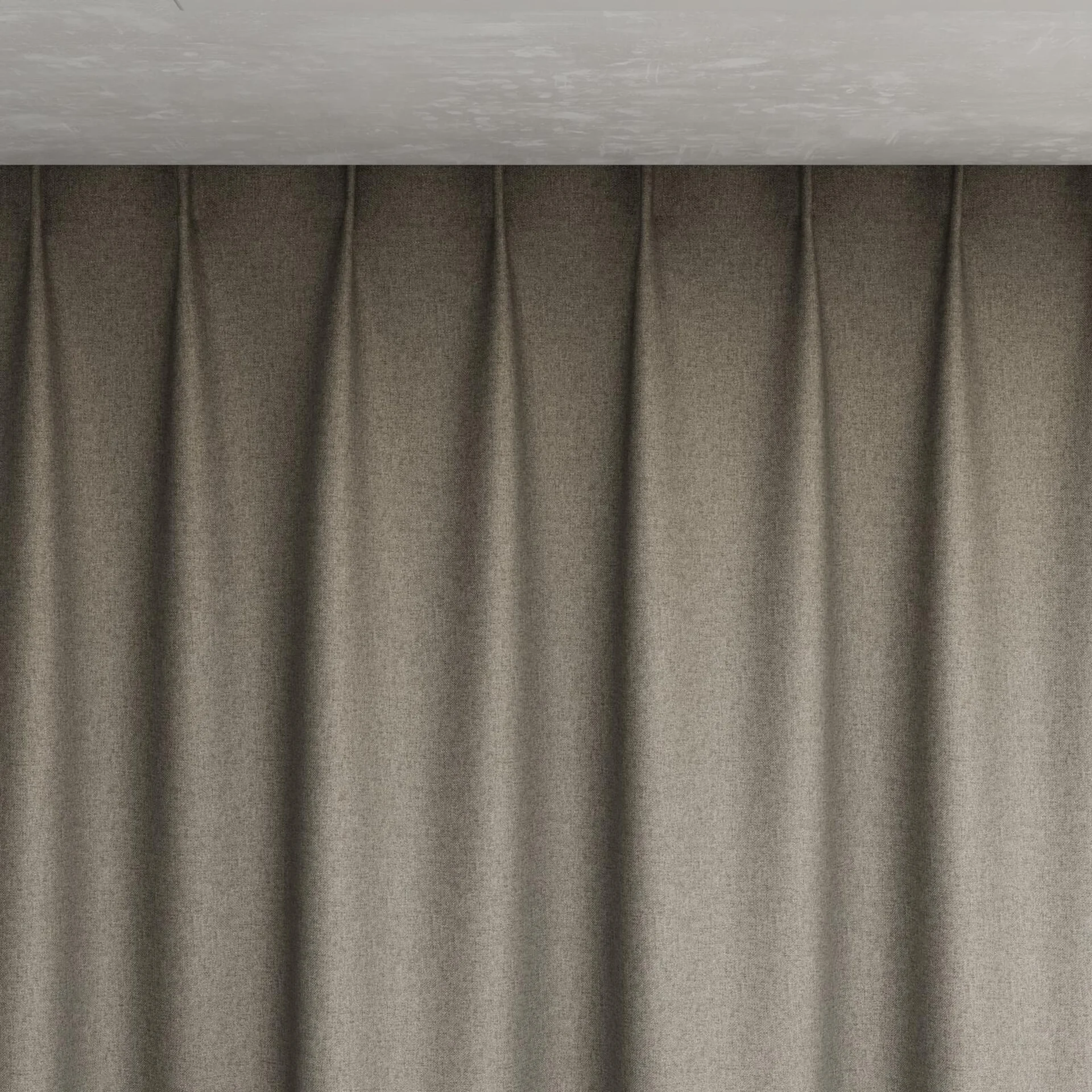 Top view of Grove Pewter, pinch pleat