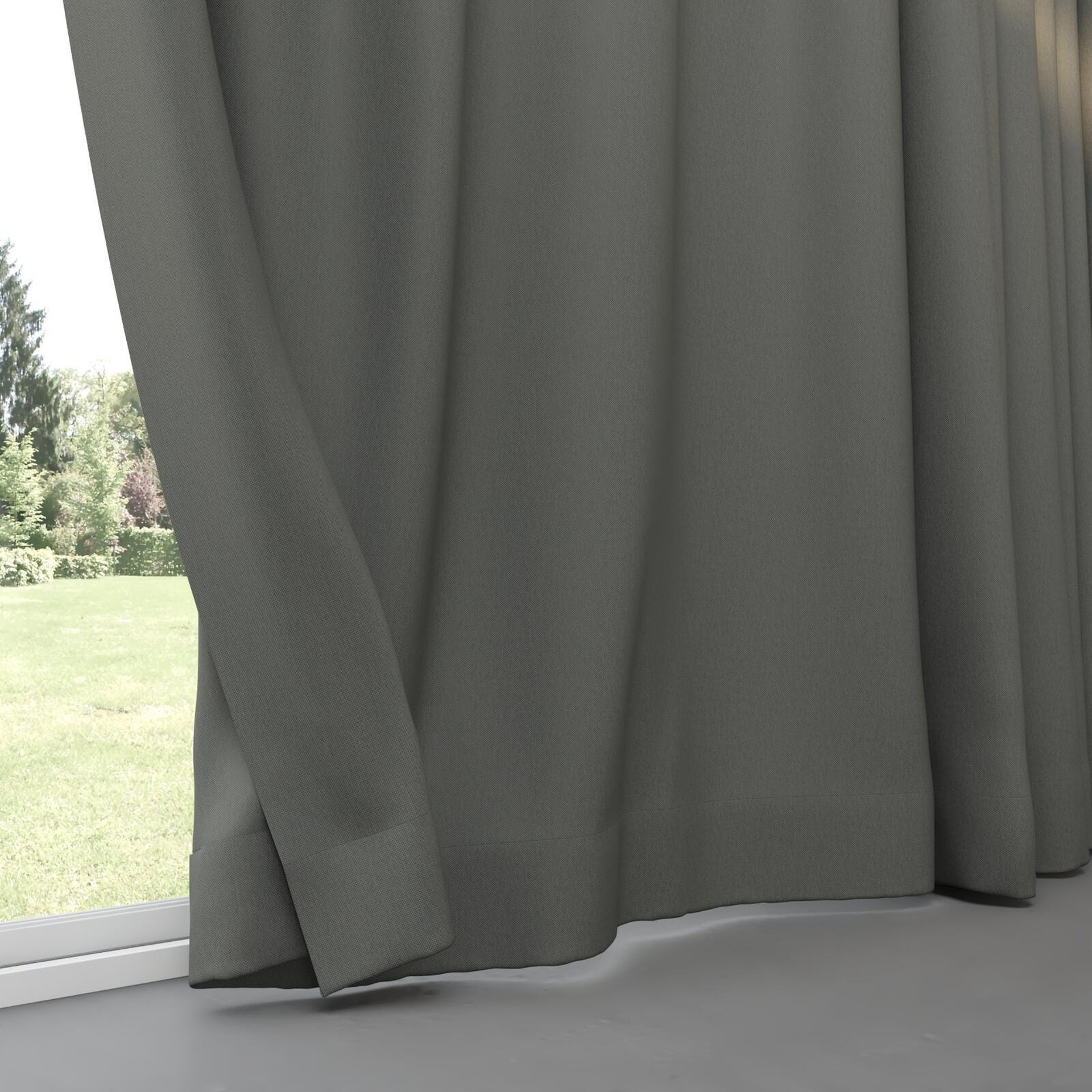 Bottom view of Dream Weaver 300 Pewter, pinch pleat