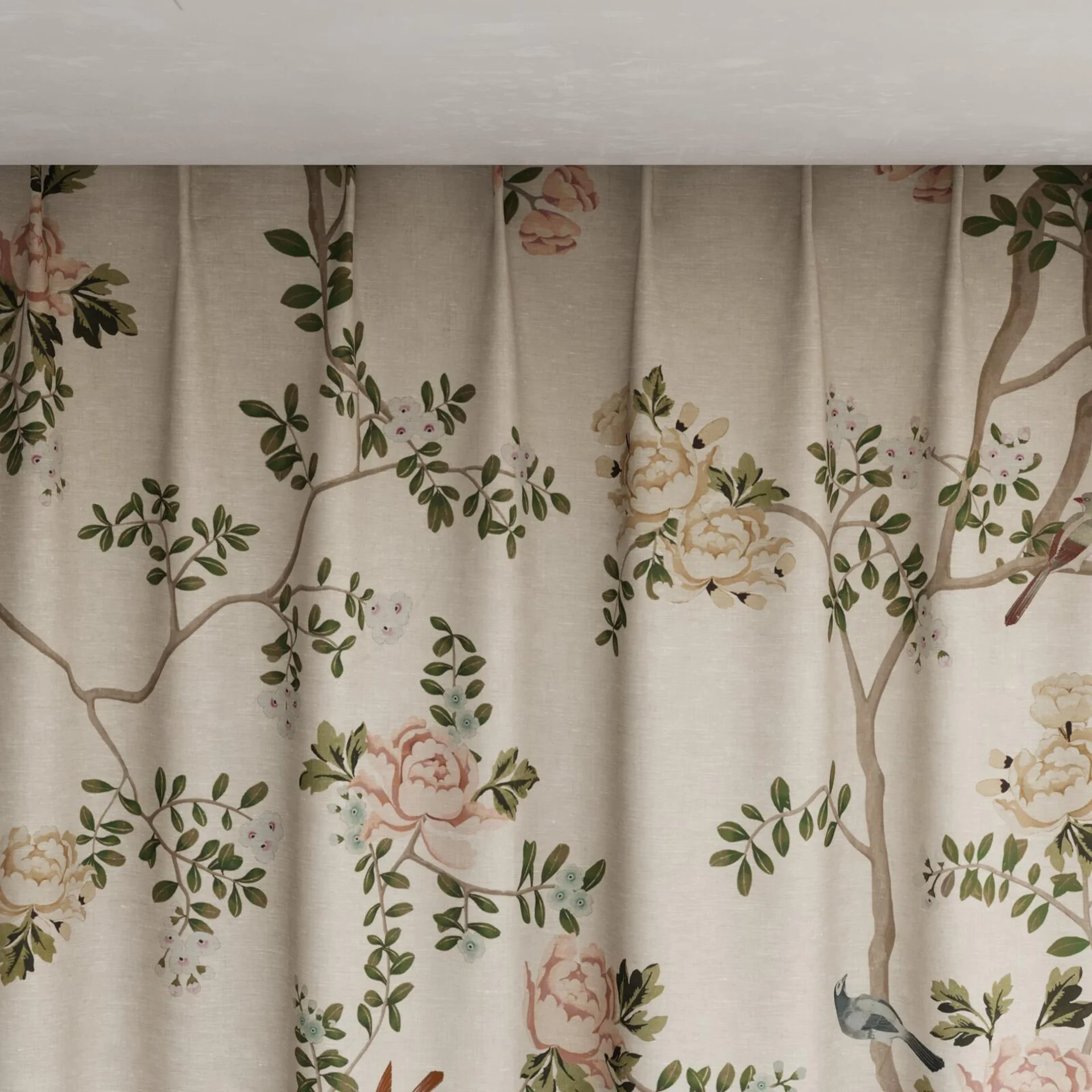 Top view of Sakura Parchment, pinch pleat