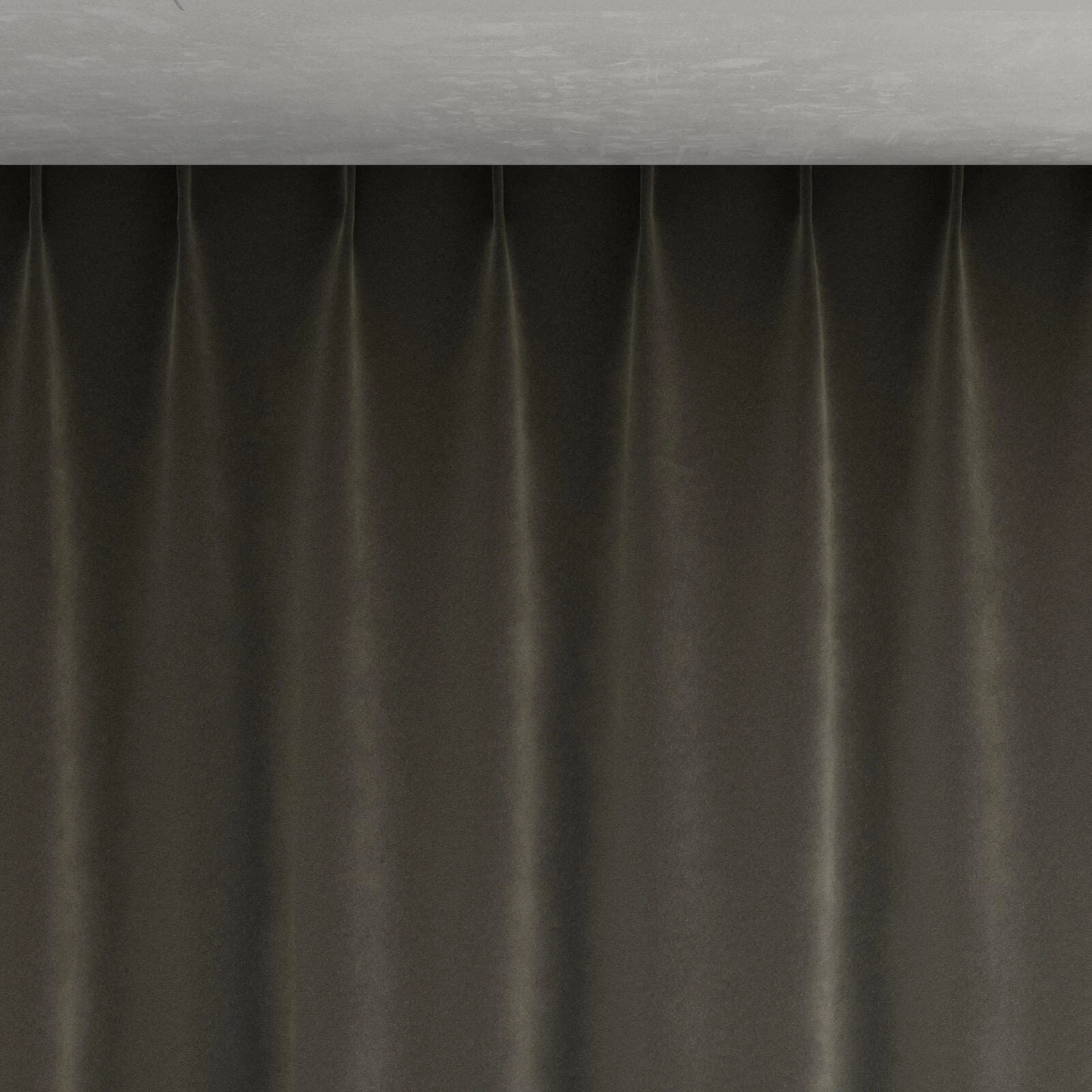 Top view of Vienna Obsidian, pinch pleat