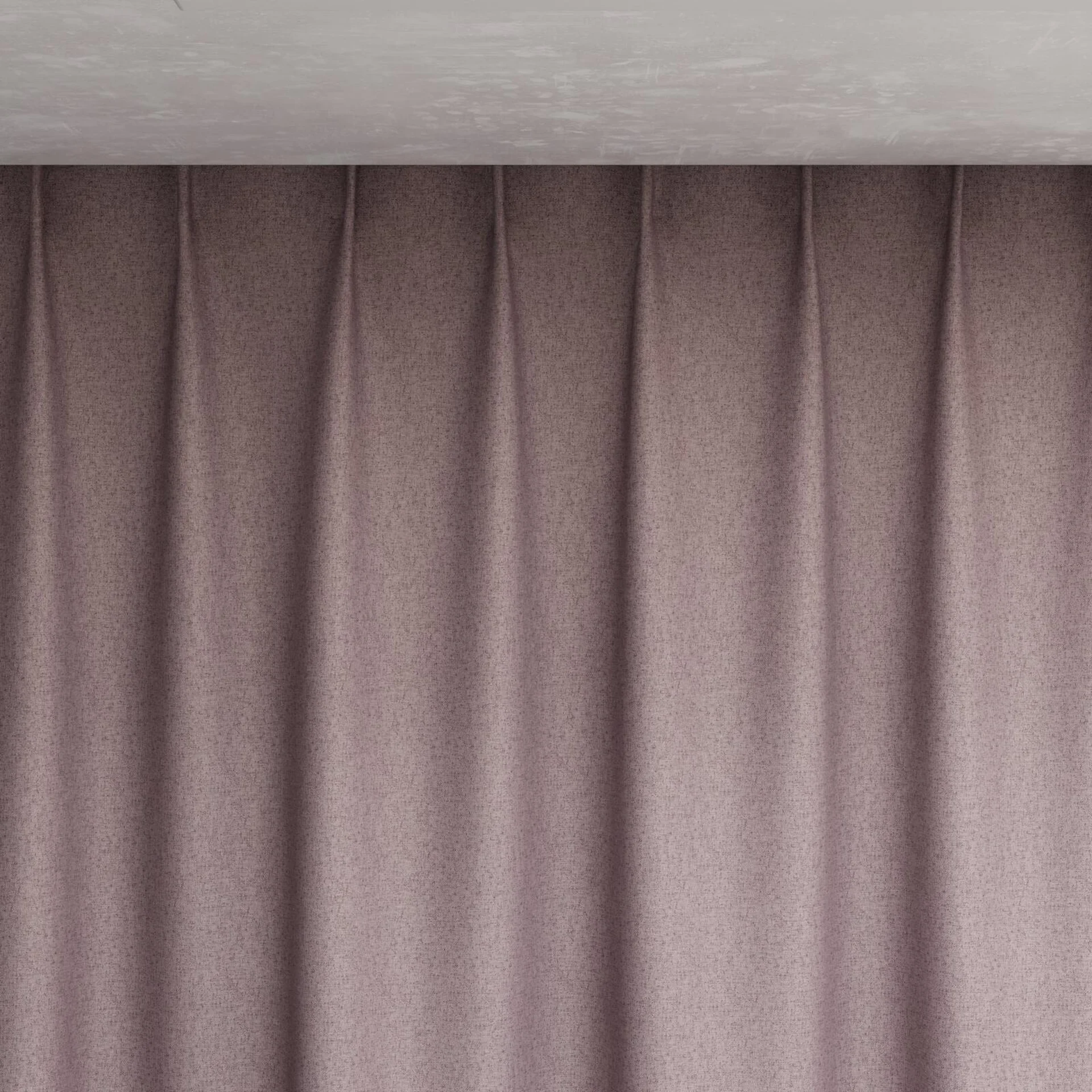 Top view of Liberate Mauve, pinch pleat