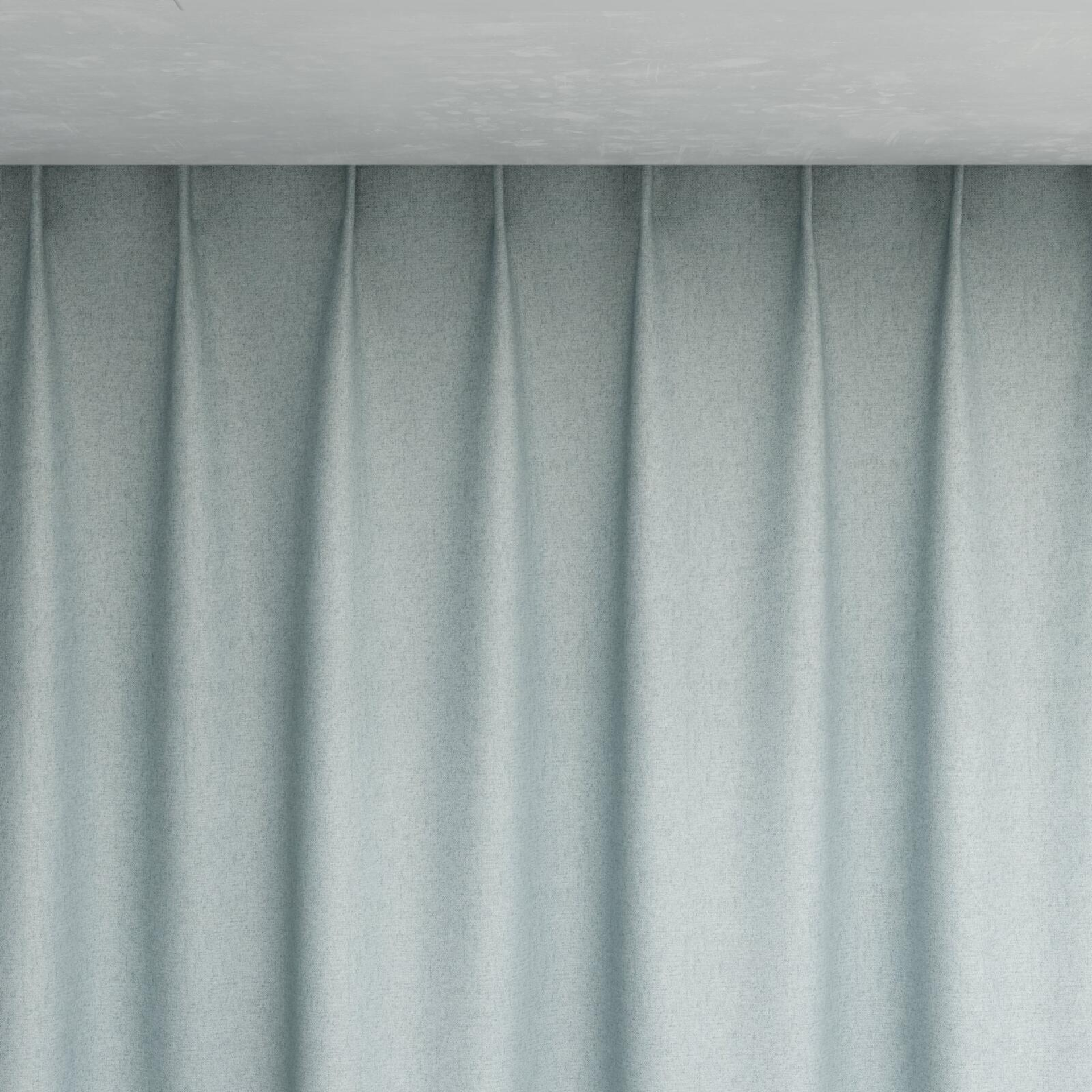 Top view of Liberate Aqua, pinch pleat