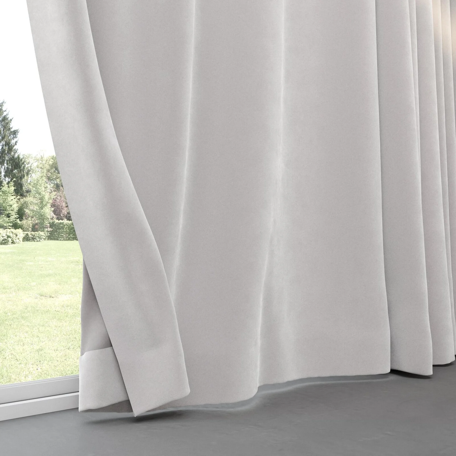 Bottom view of Vienna Crystal, pinch pleat