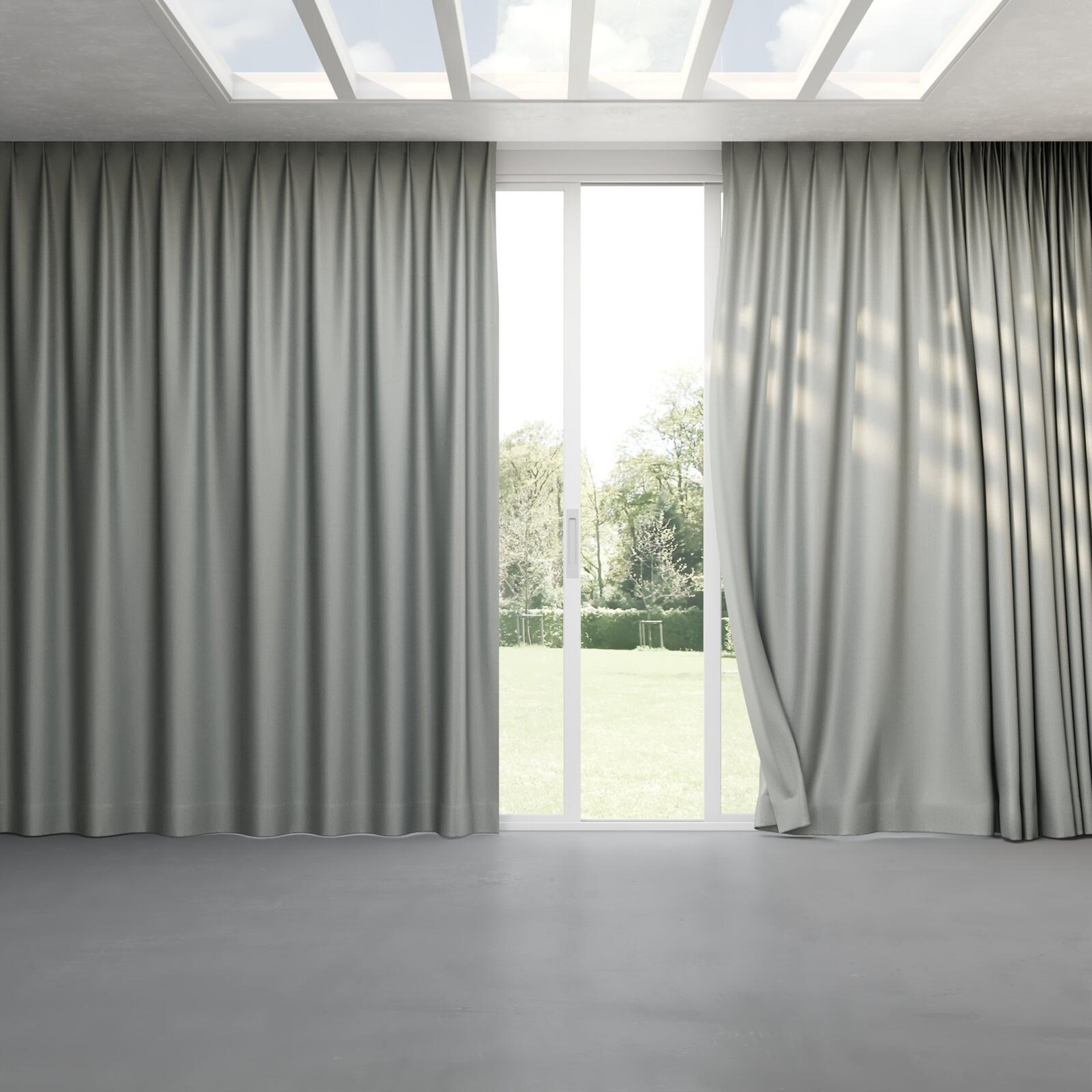 Full view of Taylor Surf, pinch pleat