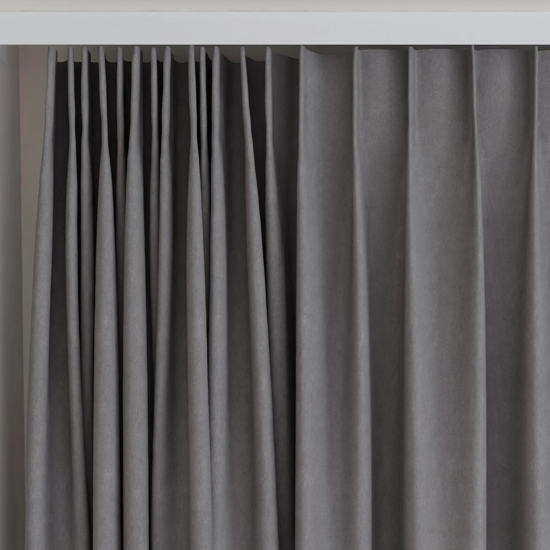 Top view of Lech Mouse, on curtain rail