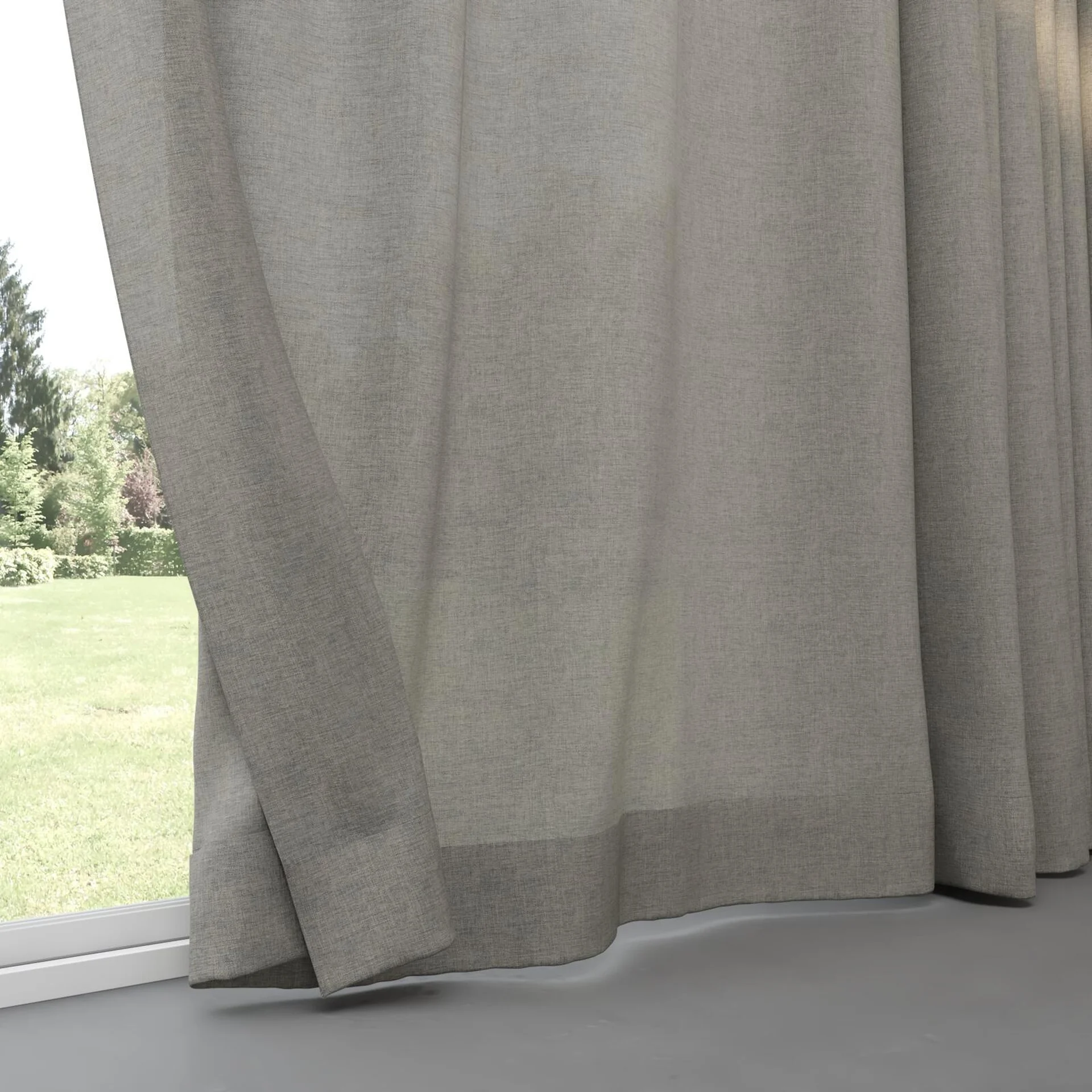 Bottom view of Envoy 2 Quarry 320cm, pinch pleat