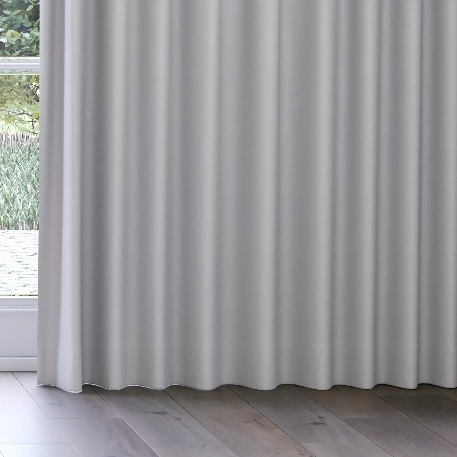 Bottom view of Quantum FR Dove, on curtain rail
