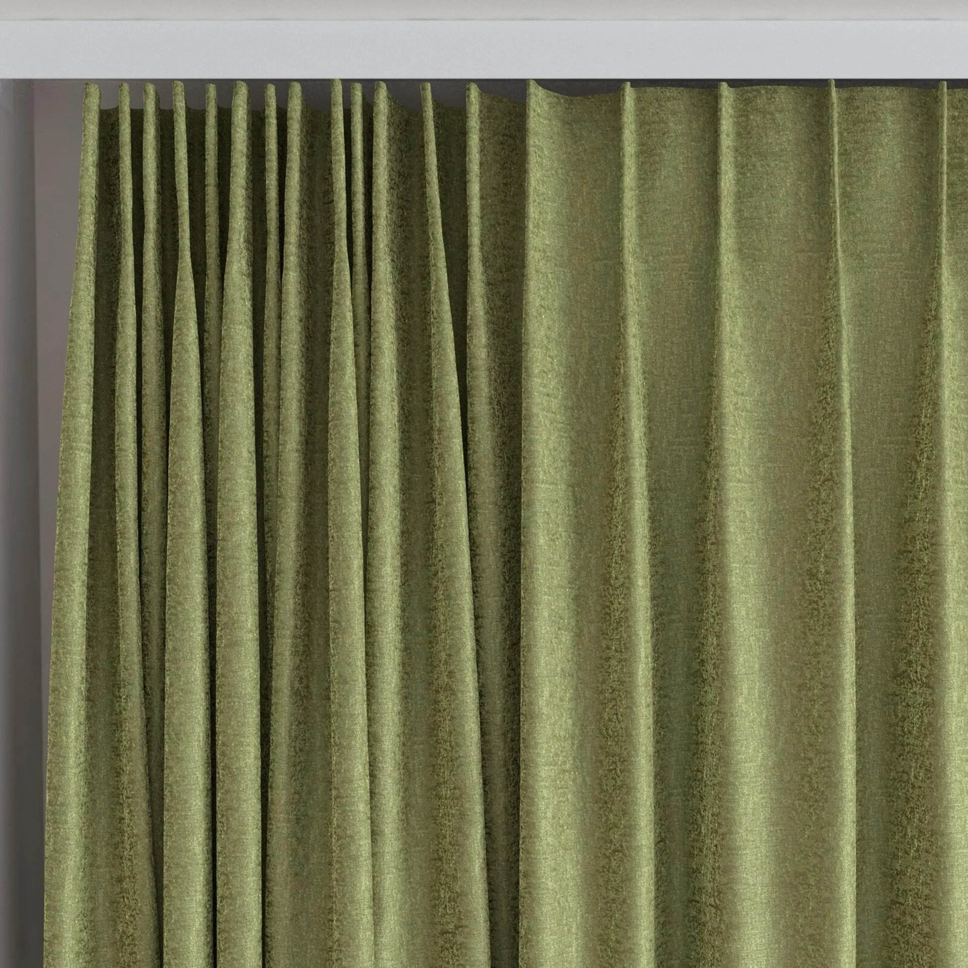 Top view of Brigadier Dill, on curtain rail