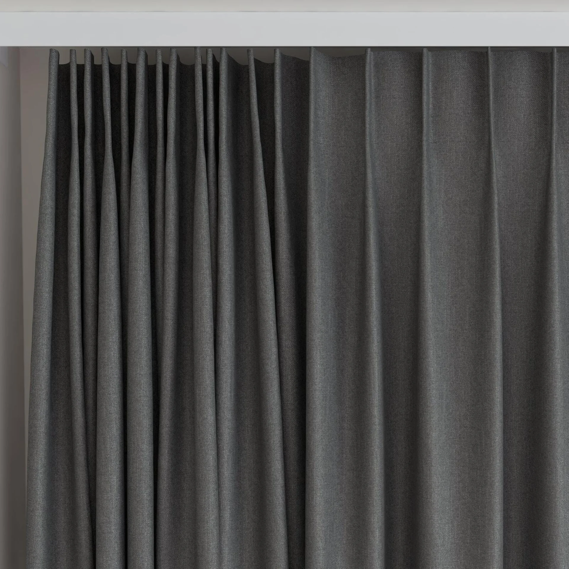 Top view of Excel Night, on curtain rail