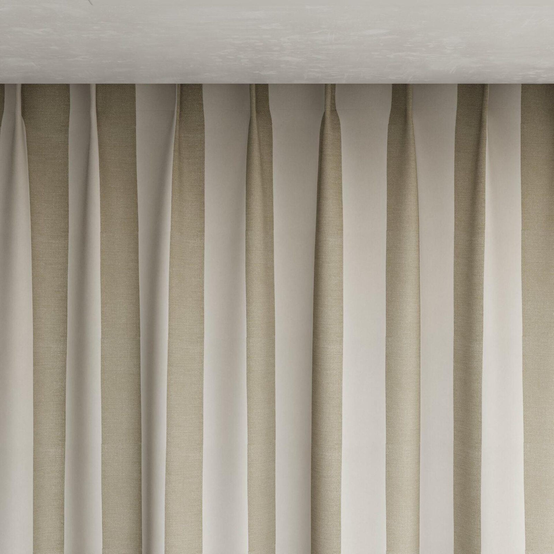 Top view of Nexus Linen, pinch pleat