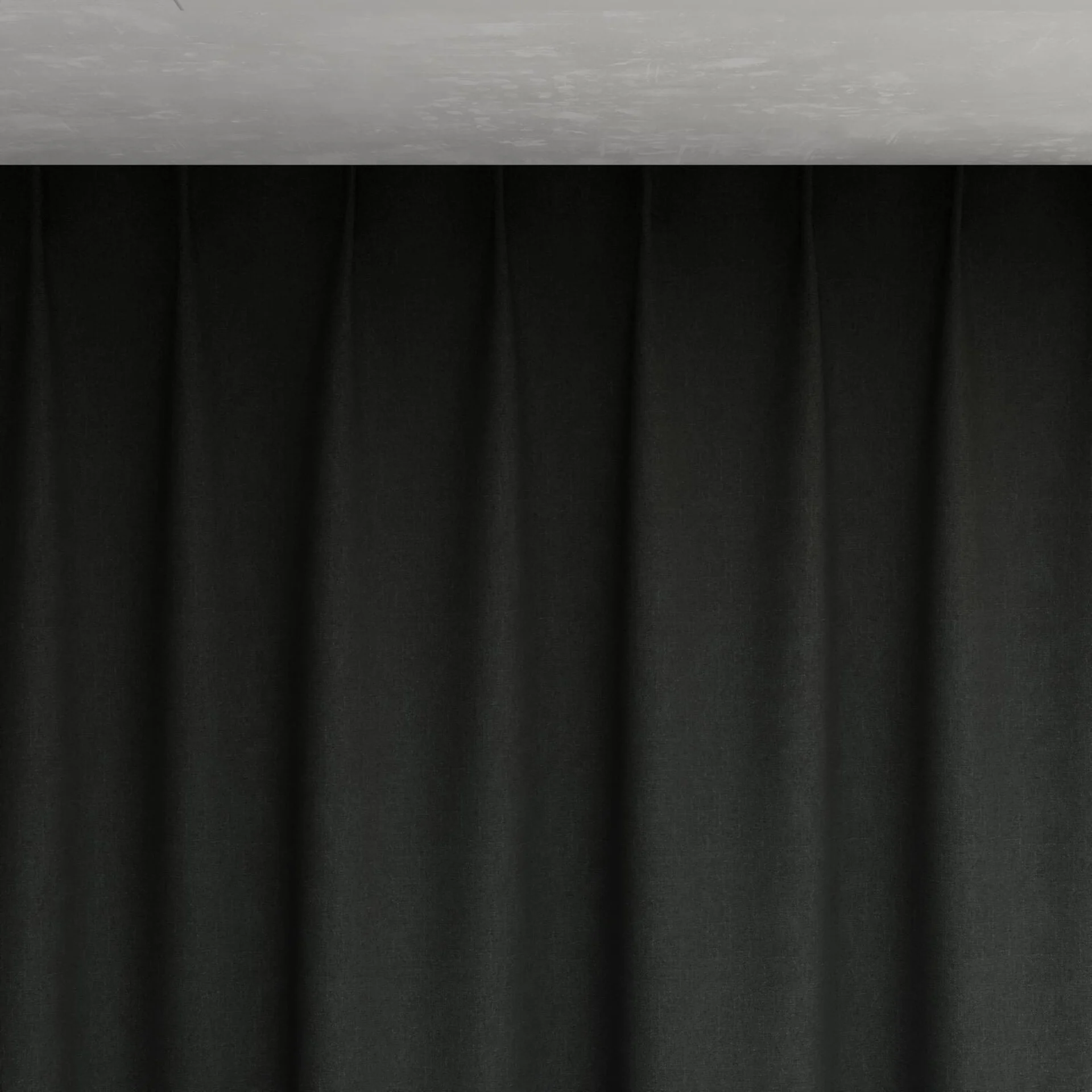 Top view of Retreat II Midnight, pinch pleat