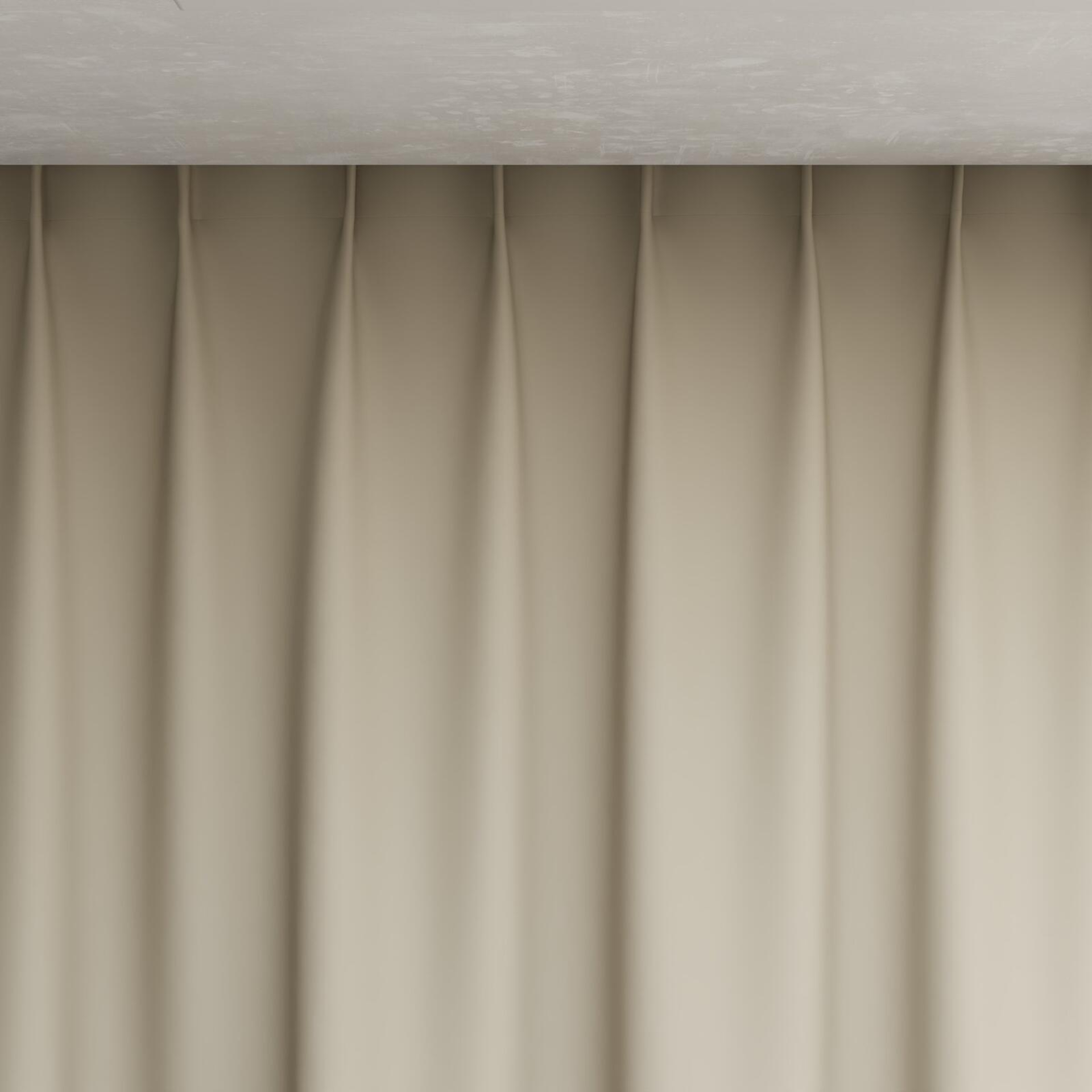 Top view of Vela Oyster, pinch pleat