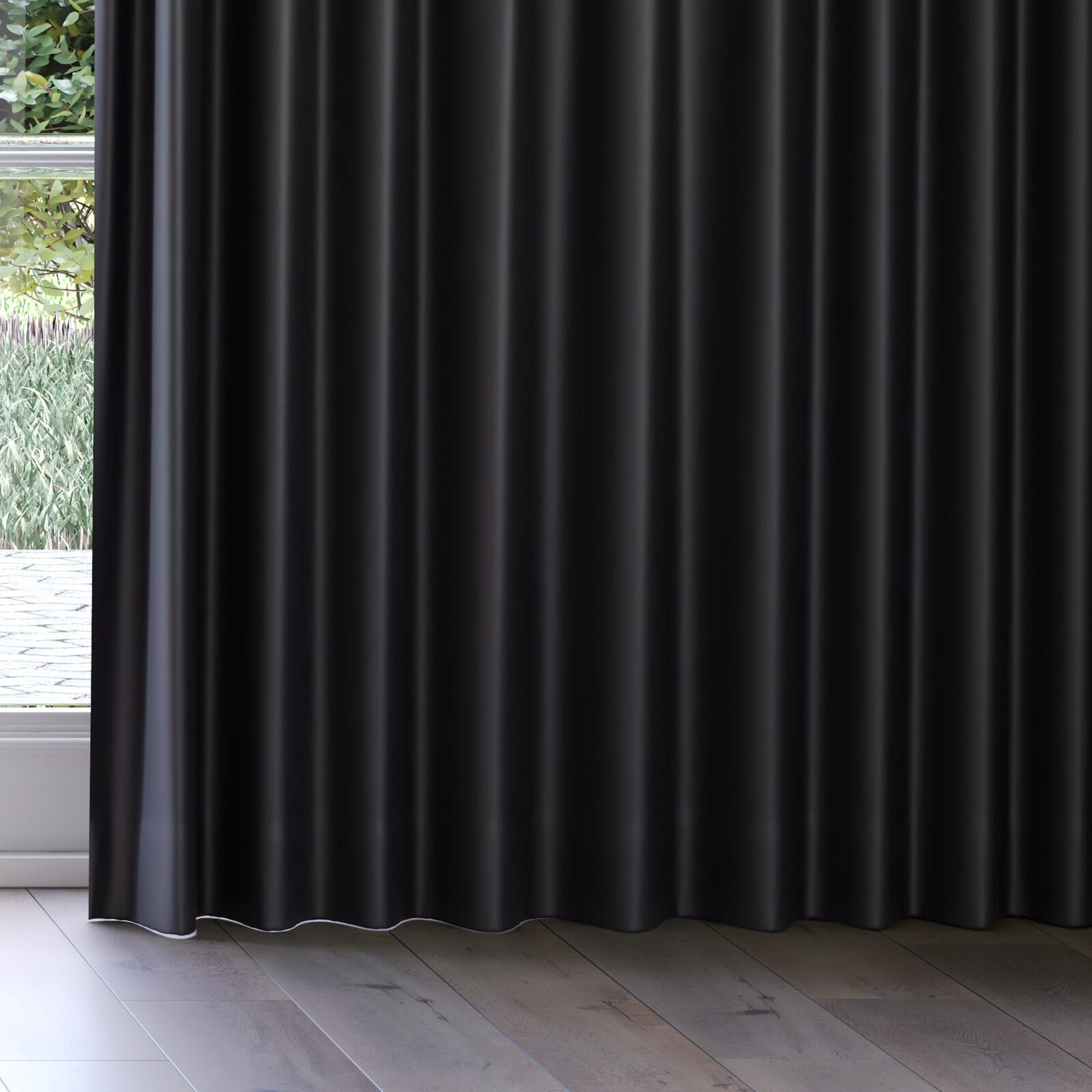 Bottom view of Moonbeam Midnight, on curtain rail