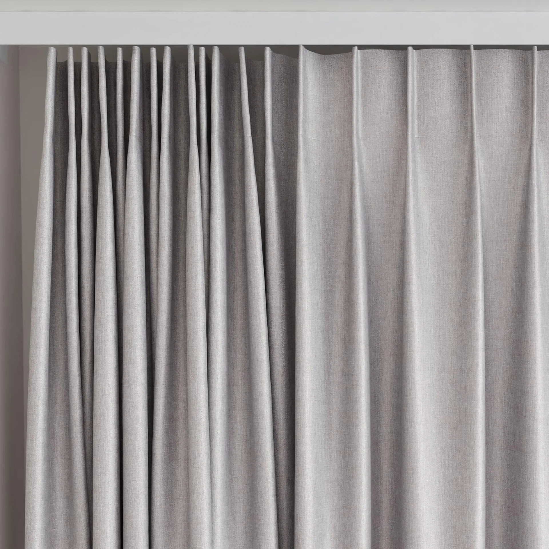 Top view of Matrix Aluminium, on curtain rail