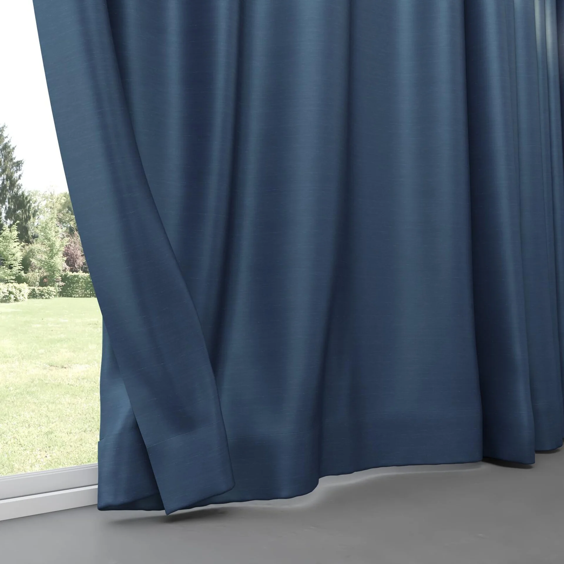 Bottom view of Silky Night, pinch pleat