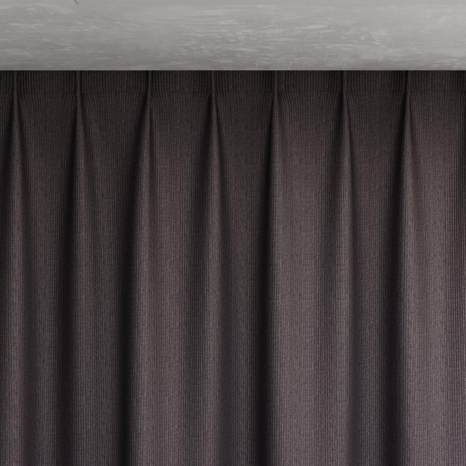 Top view of Hombre Charcoal, pinch pleat