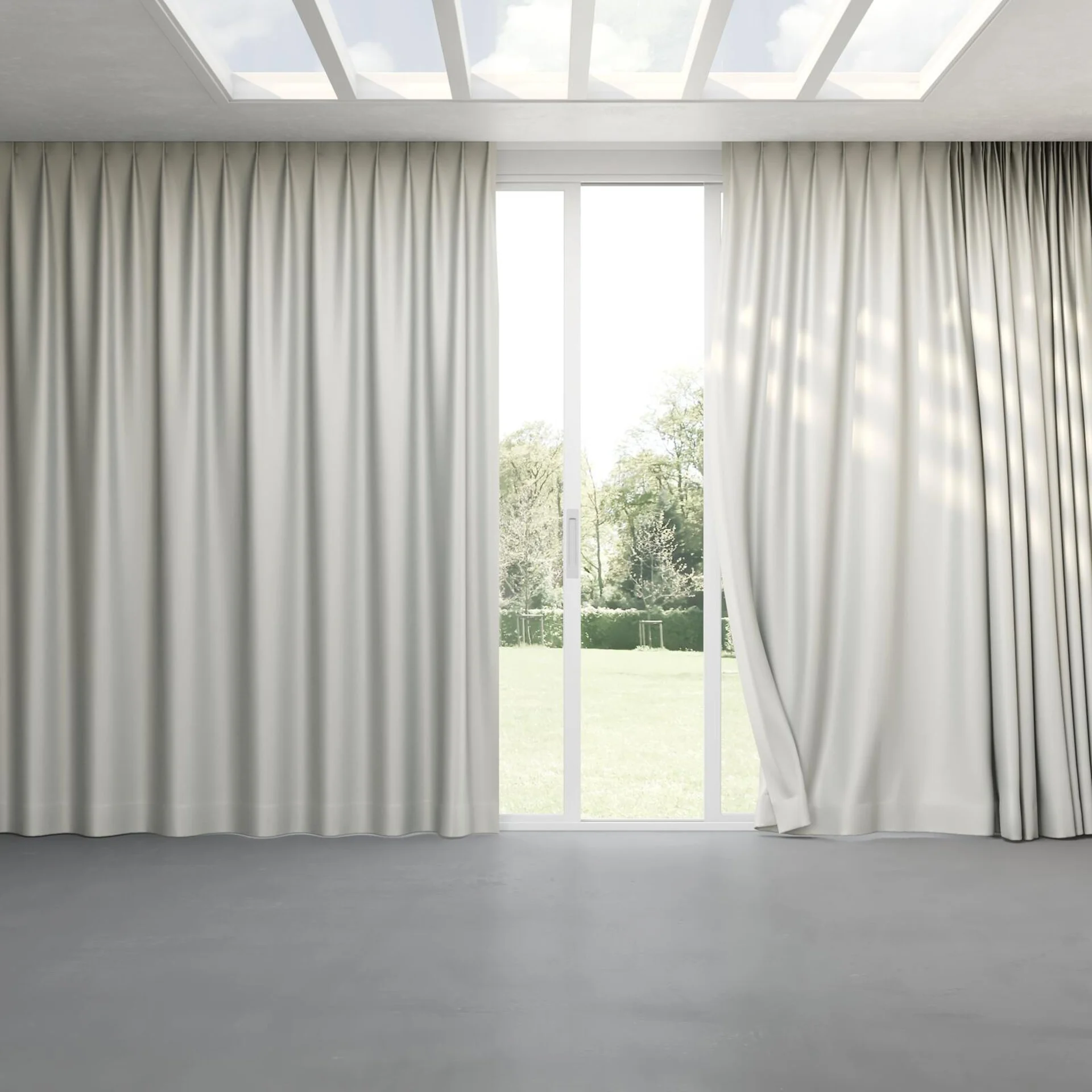 Full view of Kennedy FR Blackout Moonstone, pinch pleat
