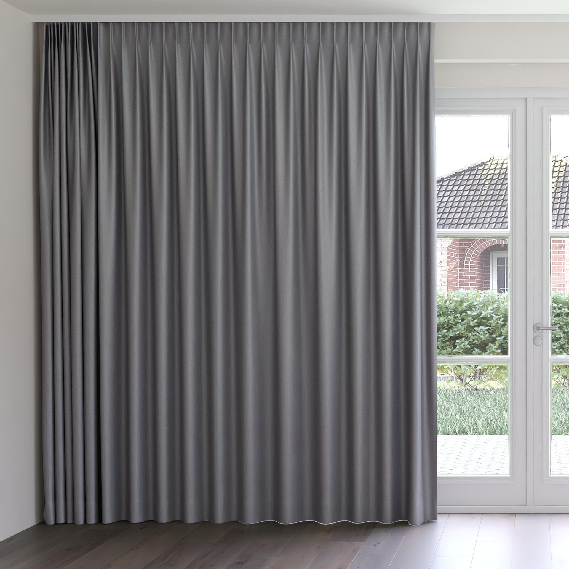 Front view of Taylor Storm, on curtain rail
