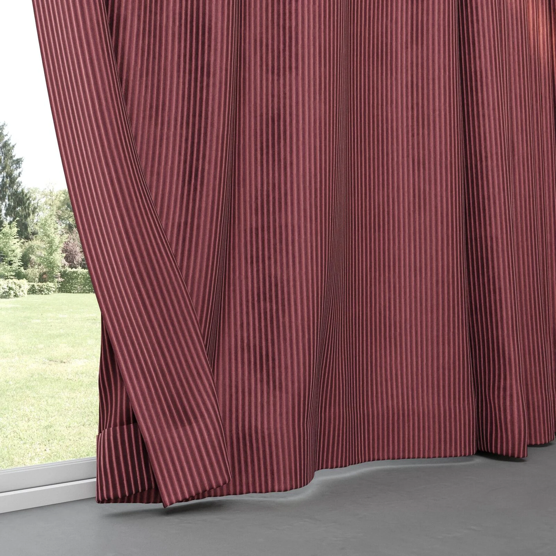 Bottom view of Embrace Porto, pinch pleat