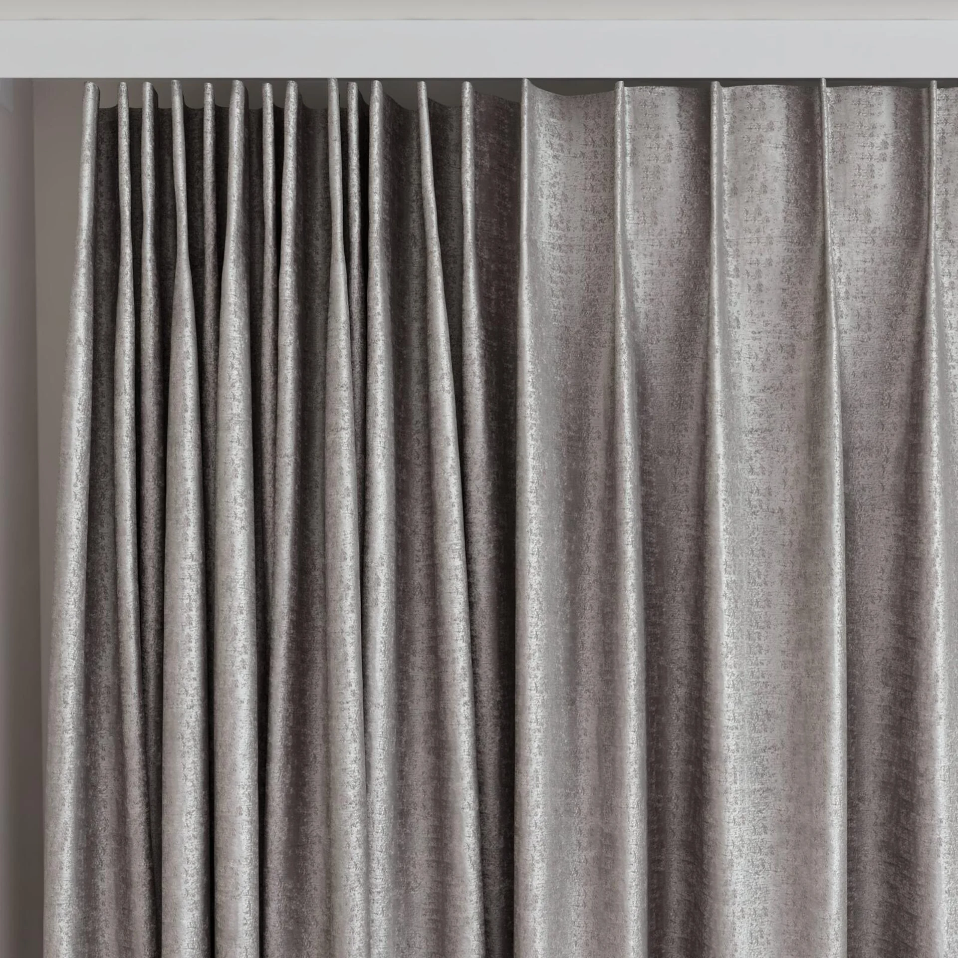 Top view of Hug Shark, on curtain rail