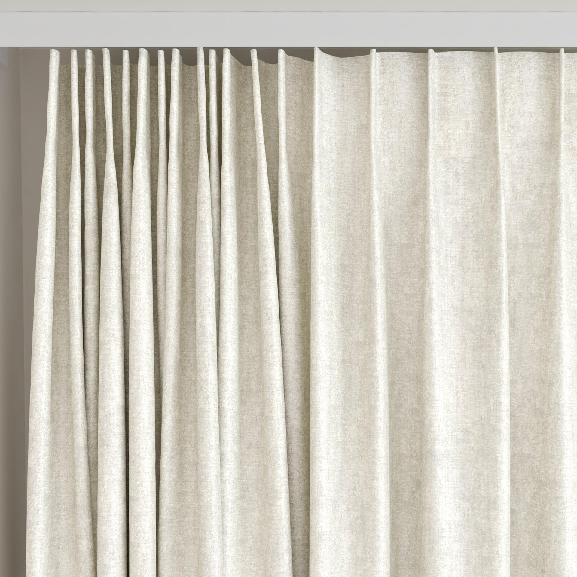 Top view of Hug Cream, on curtain rail