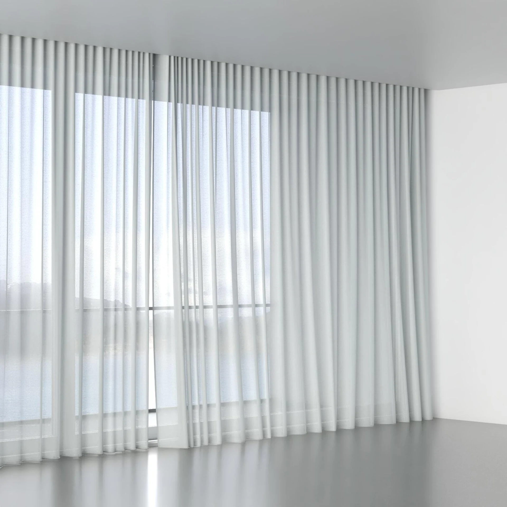 Full view of Gossy Aqua, wave pleat