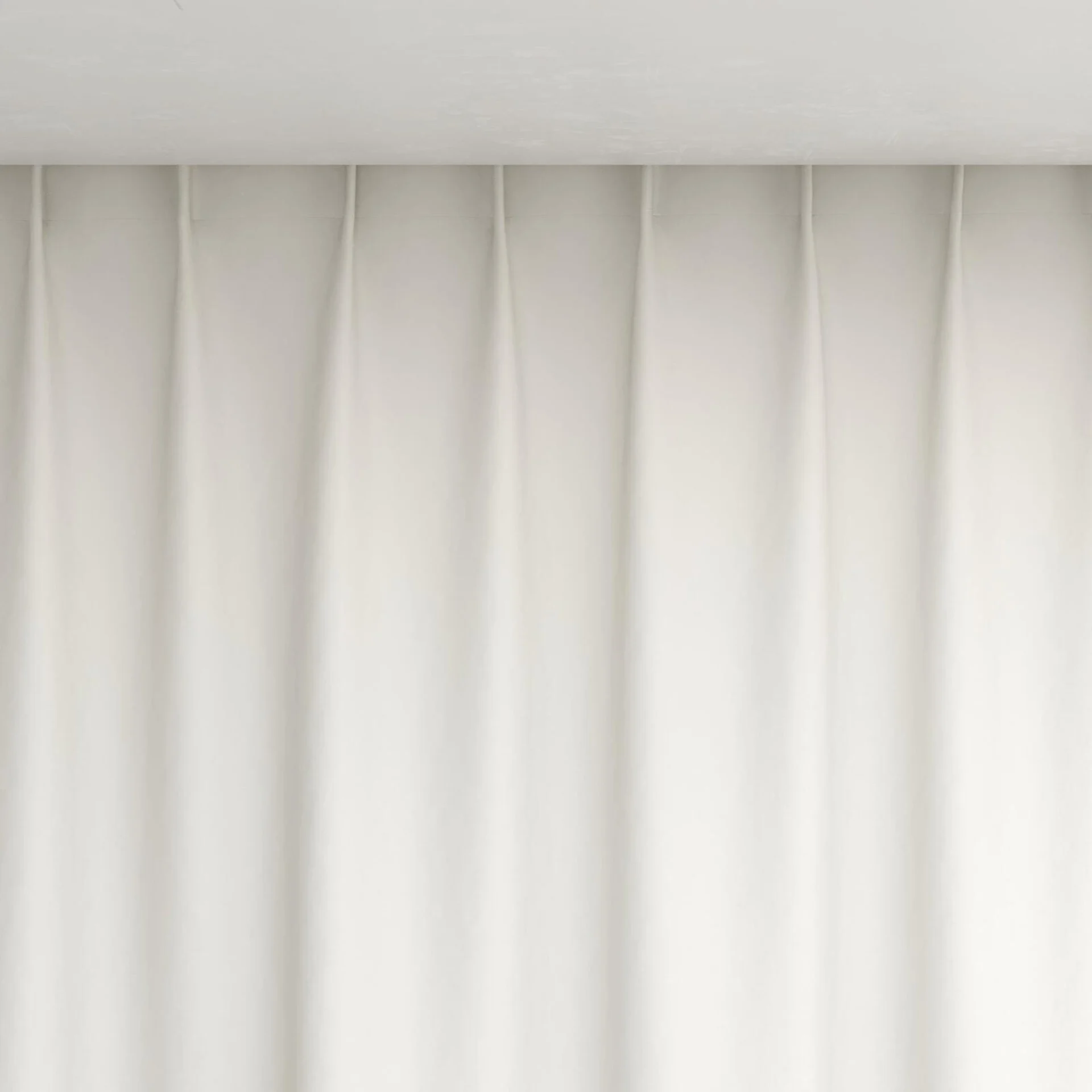 Top view of Eternal Ivory, pinch pleat