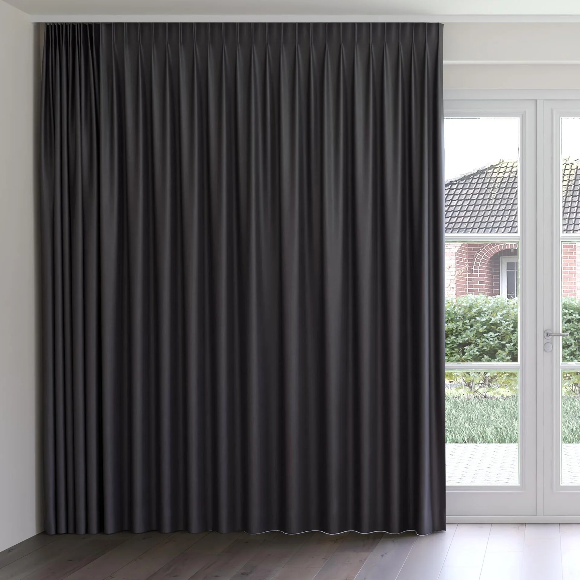 Front view of Tonga Raven, on curtain rail
