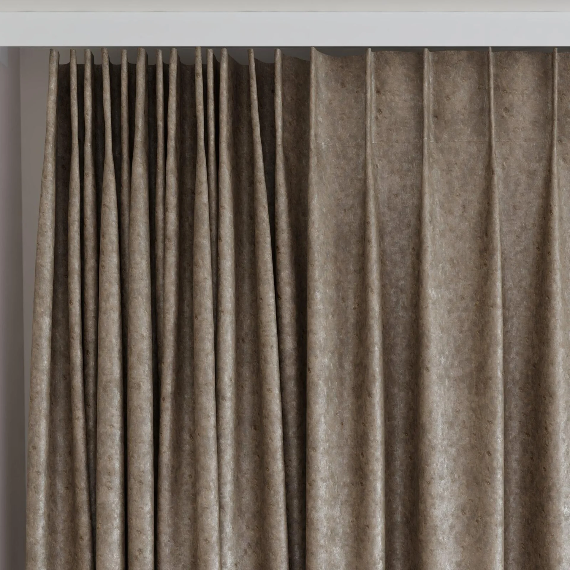 Top view of Opera Fresco, on curtain rail