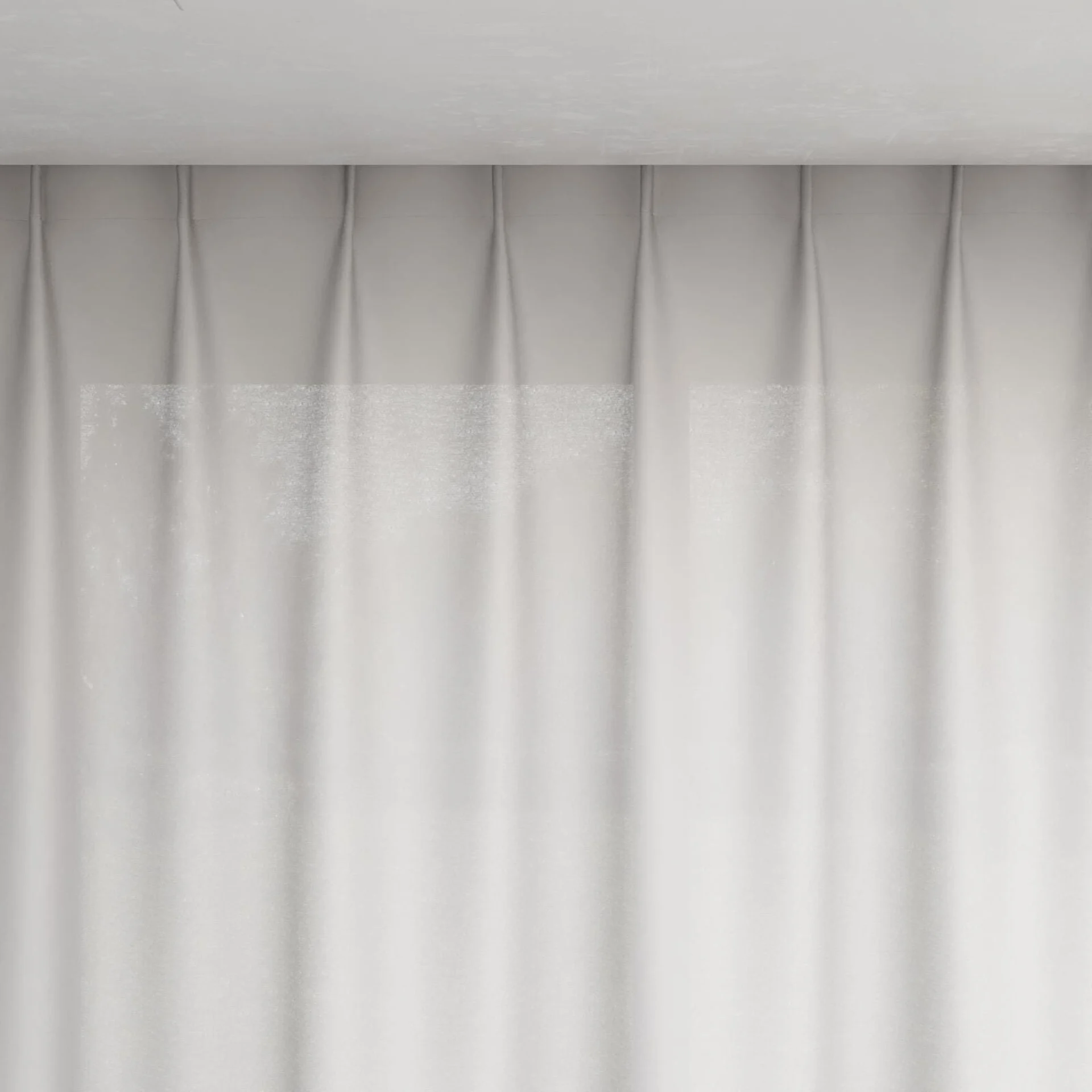Top view of Linen Crystal, pinch pleat