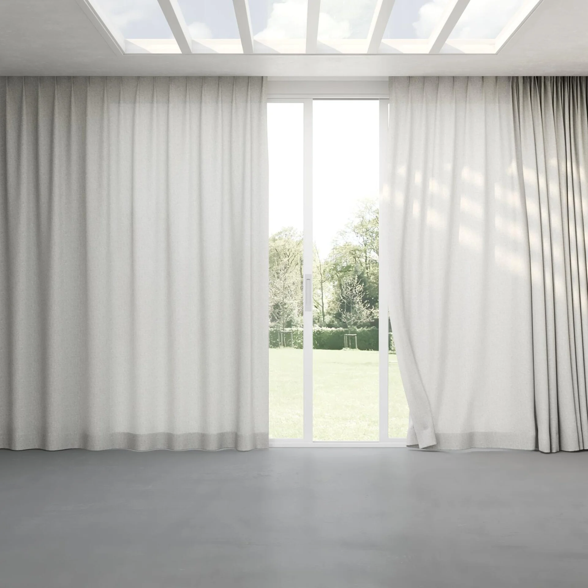 Full view of Envoy 2 Feather 320cm, pinch pleat