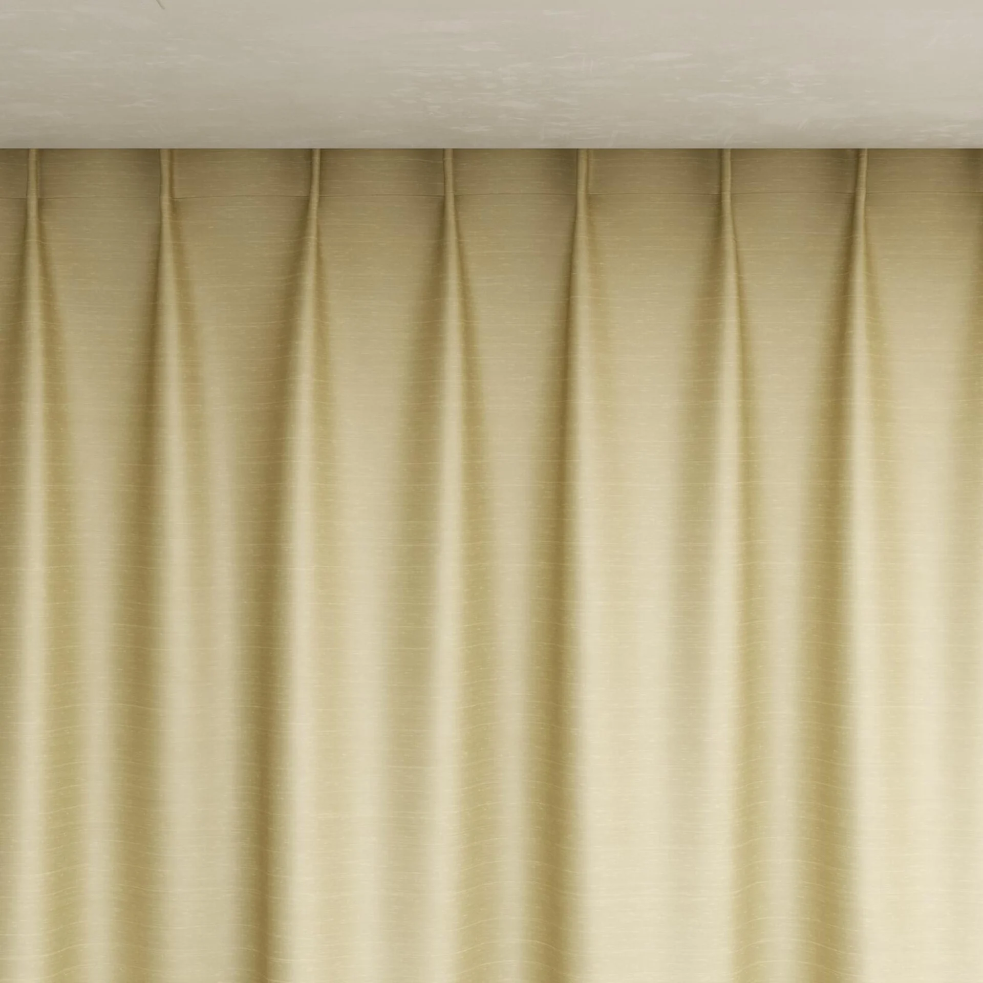 Top view of Silky Raffia, pinch pleat