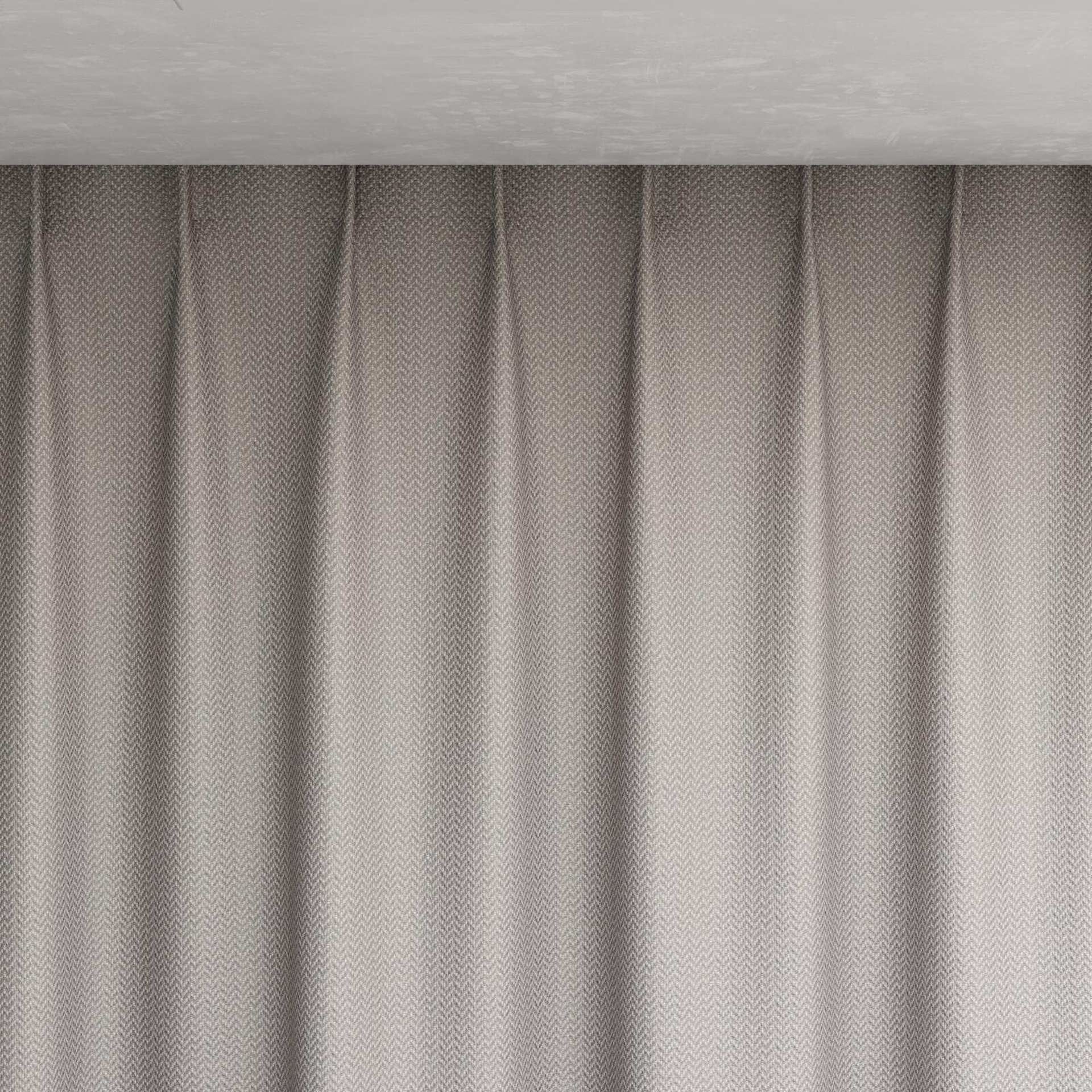 Top view of Iconji Silver, pinch pleat