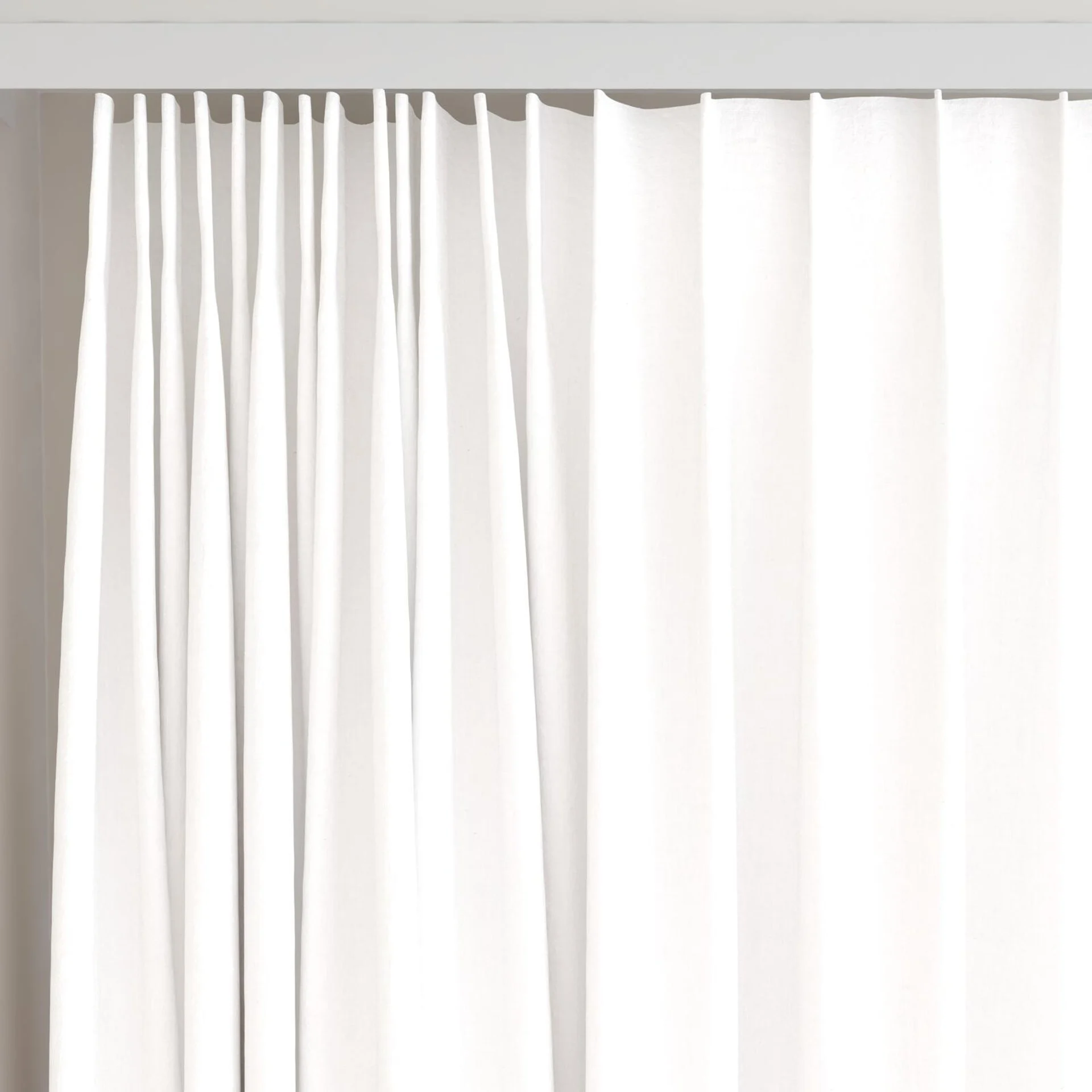Top view of Obi Stonewash Ricepaper, on curtain rail