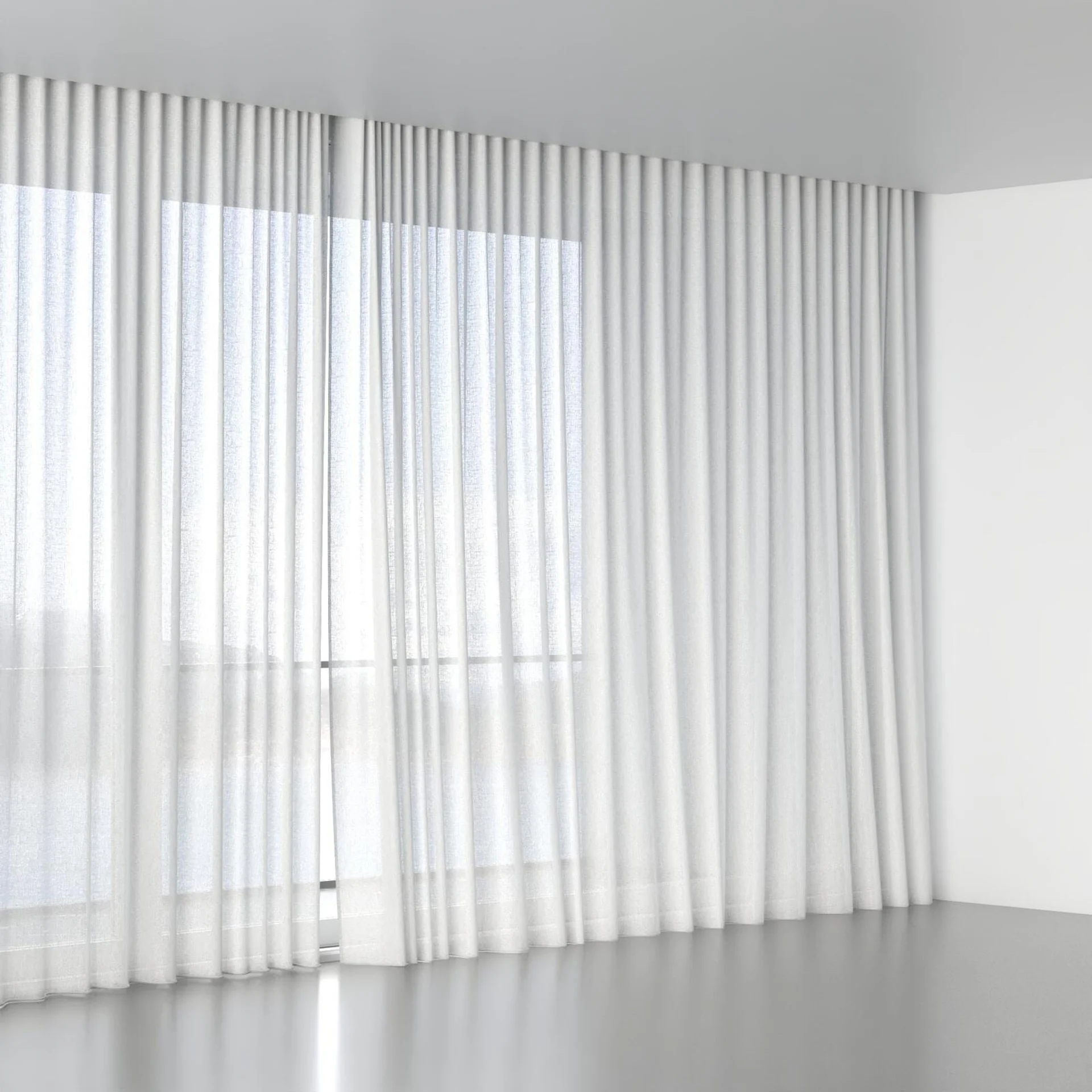 Full view of Mindful Crystal, wave pleat