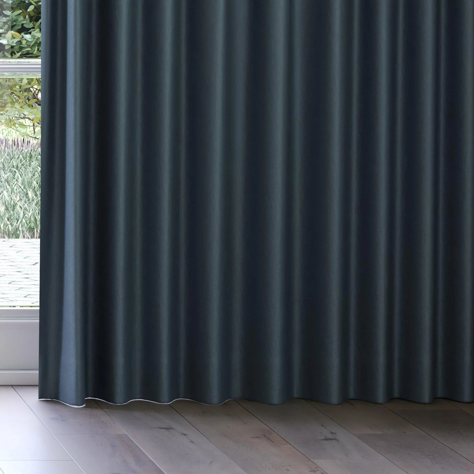 Bottom view of Eternal Petrol, on curtain rail