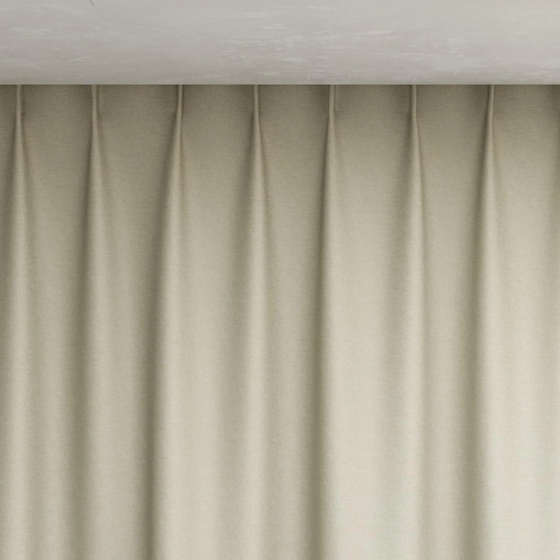 Top view of Grove Linen, pinch pleat