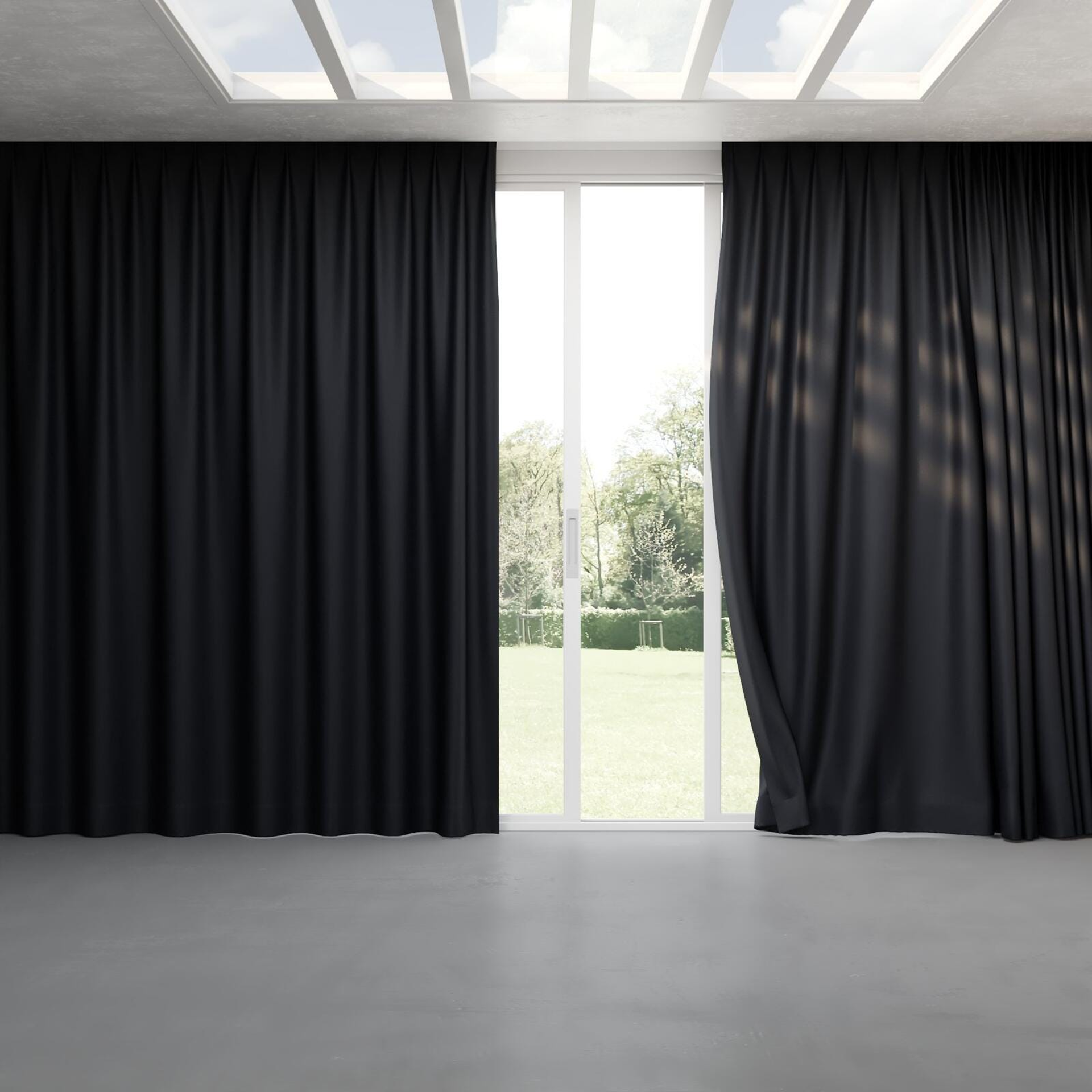 Full view of Soho Shadow, pinch pleat