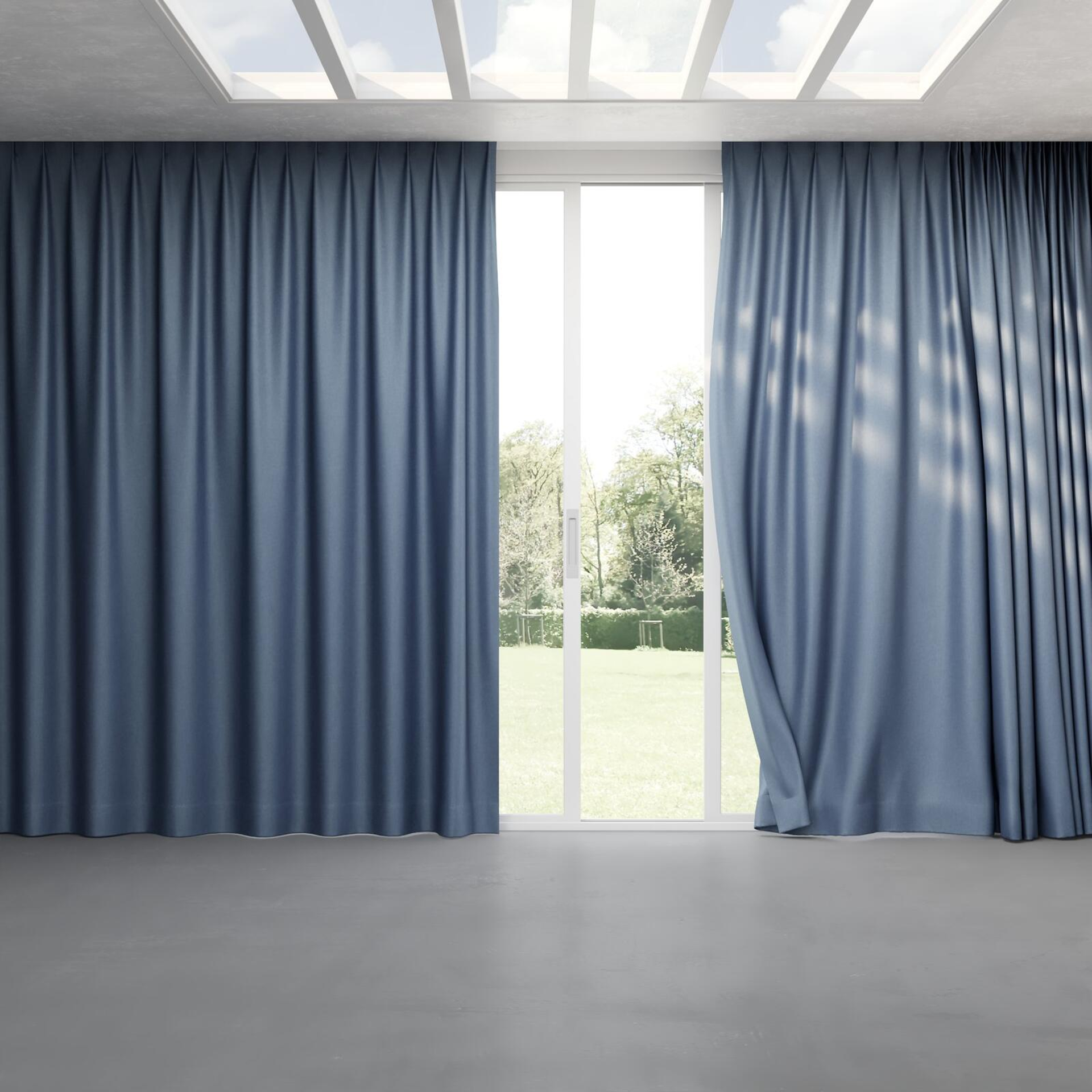 Full view of Fiji Denim, pinch pleat
