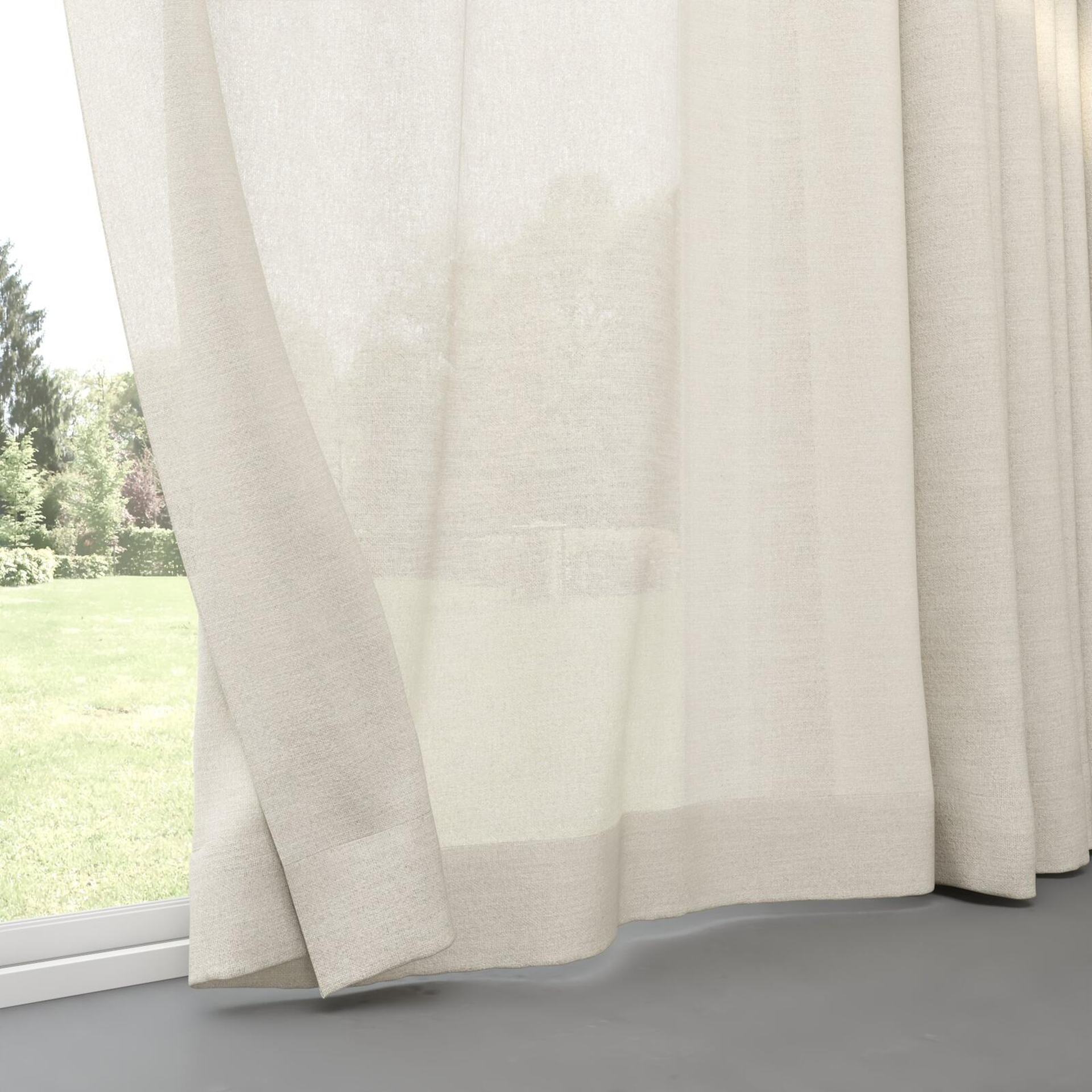 Bottom view of Revel Linen, pinch pleat