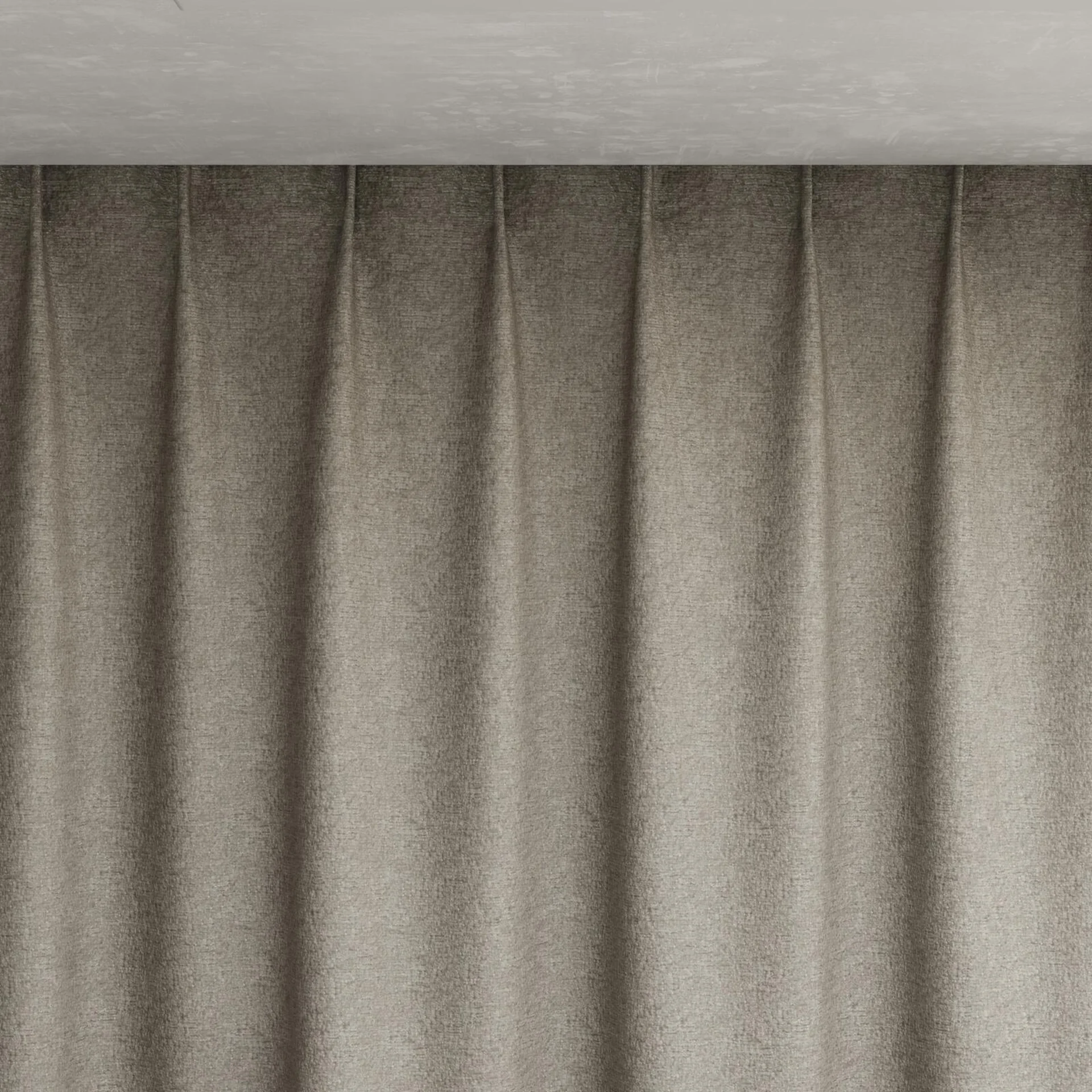 Top view of Monsieur Cement, pinch pleat