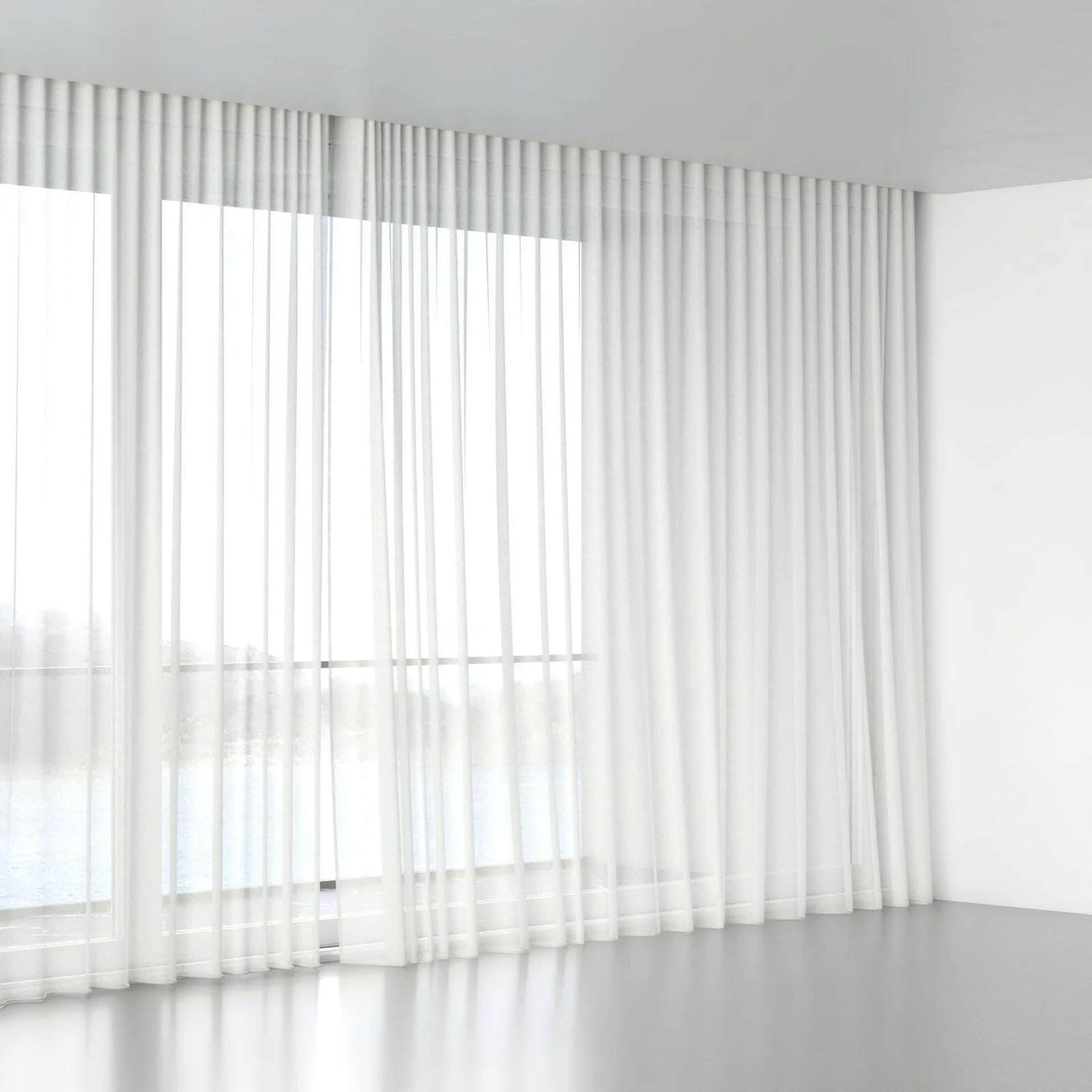 Full view of Illusion Champagne, wave pleat