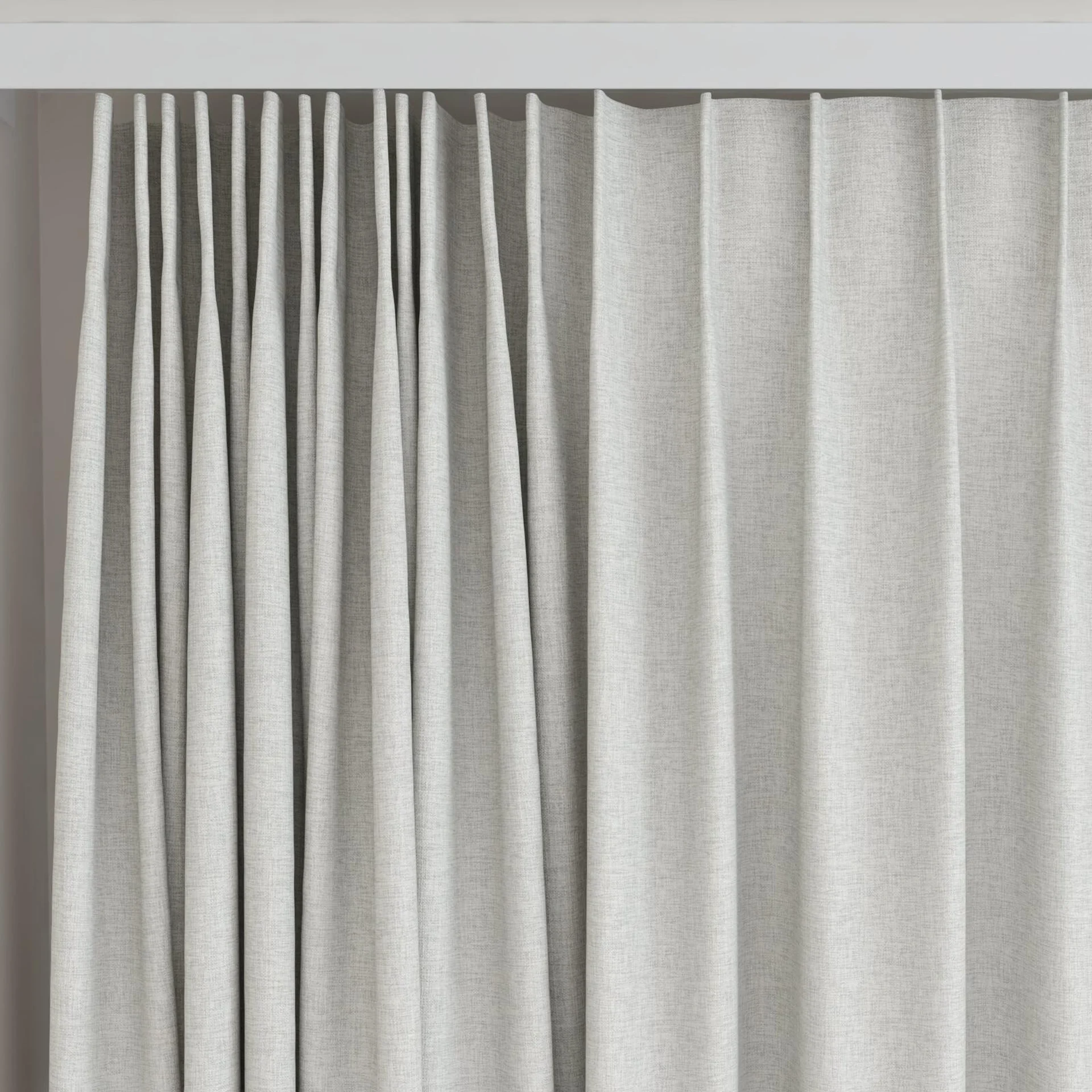 Top view of Envoy 2 Vapour 320cm, on curtain rail