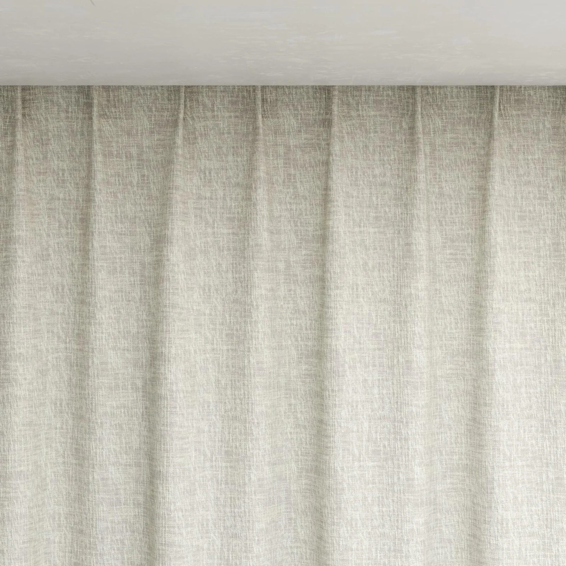 Top view of Earthwild Stucco, pinch pleat