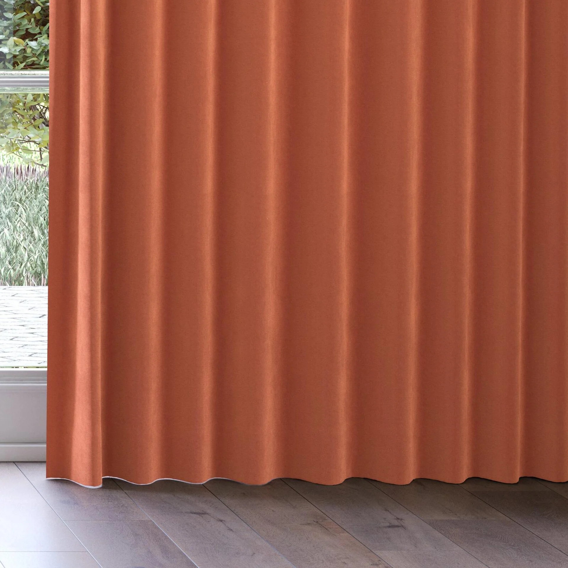 Bottom view of Moon Sierra, on curtain rail