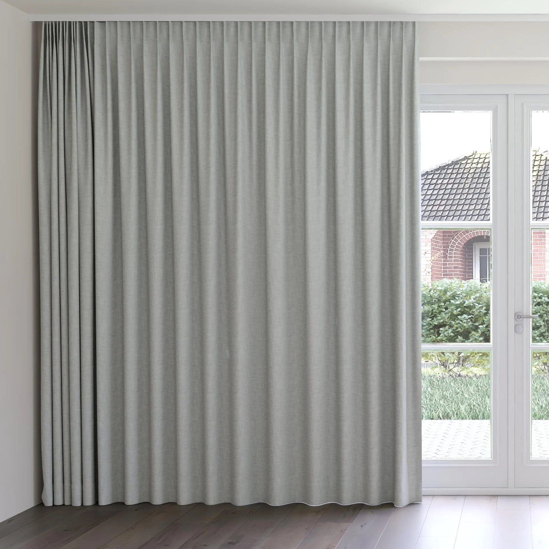 Front view of Mauritius Limestone, on curtain rail