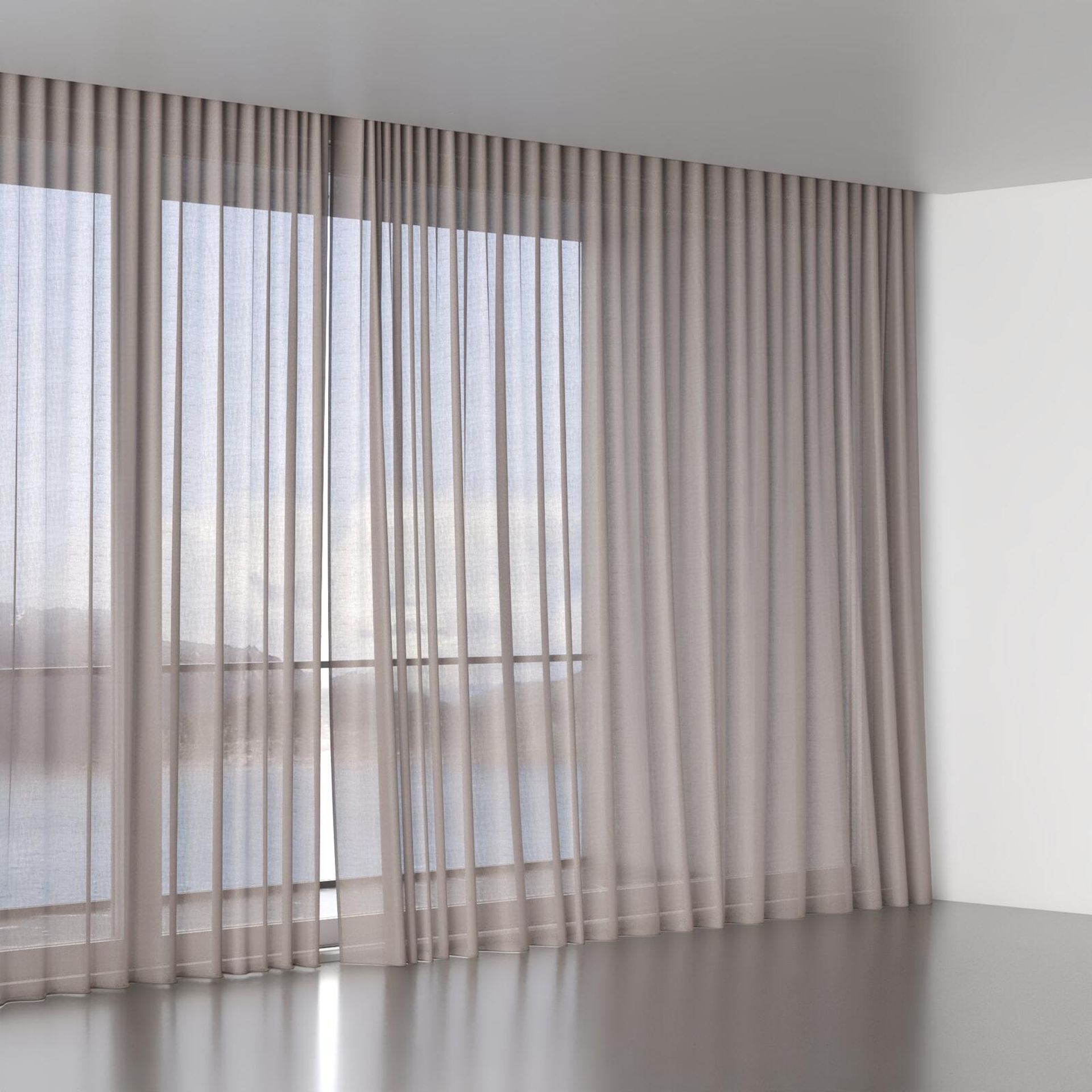 Full view of Jaba Crystal, wave pleat