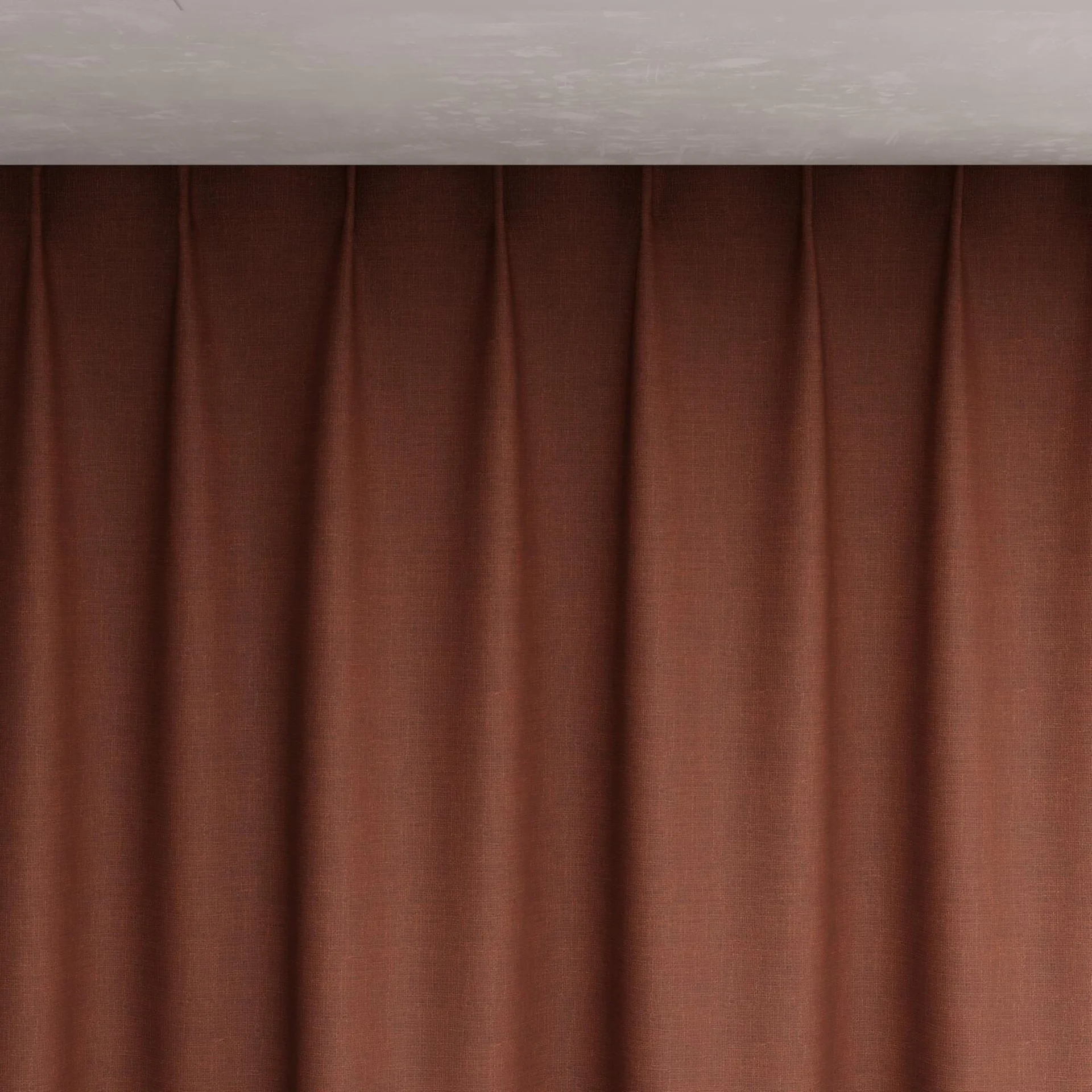 Top view of Element Terracotta, pinch pleat